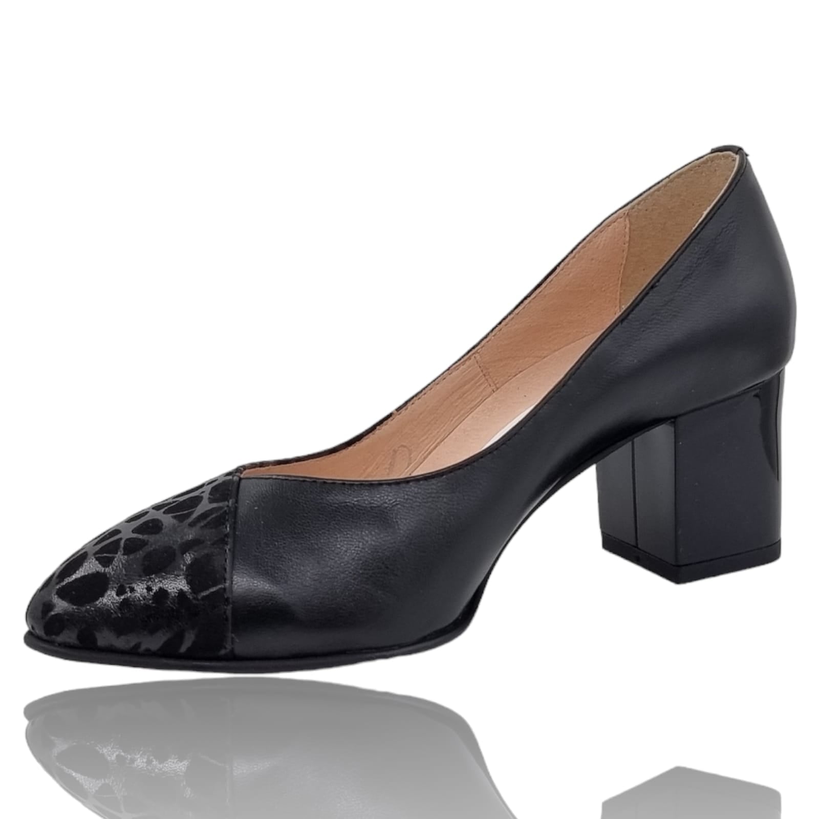 Pantofi Damă Eleganți Din Piele Naturală Neagră Imp 20335
