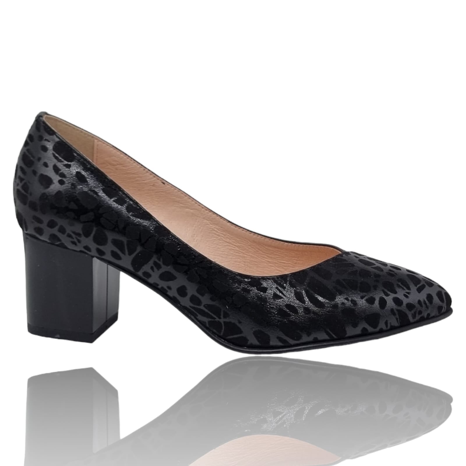 Pantofi Damă Eleganți Din Piele Naturală Neagră Imp 20335