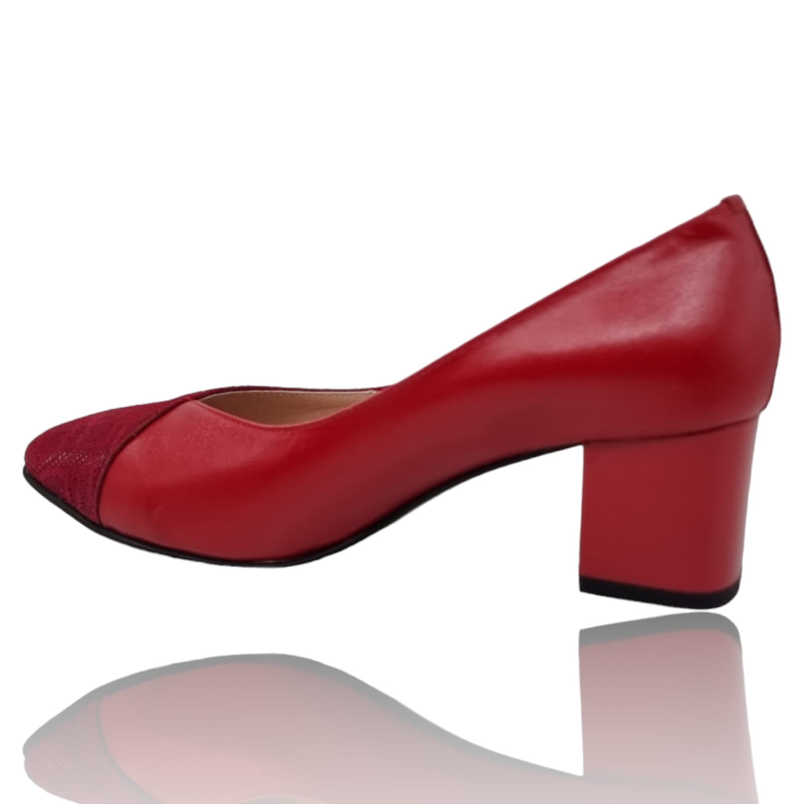 Pantofi Damă Eleganți Din Piele Naturală Roșie Imp 20336