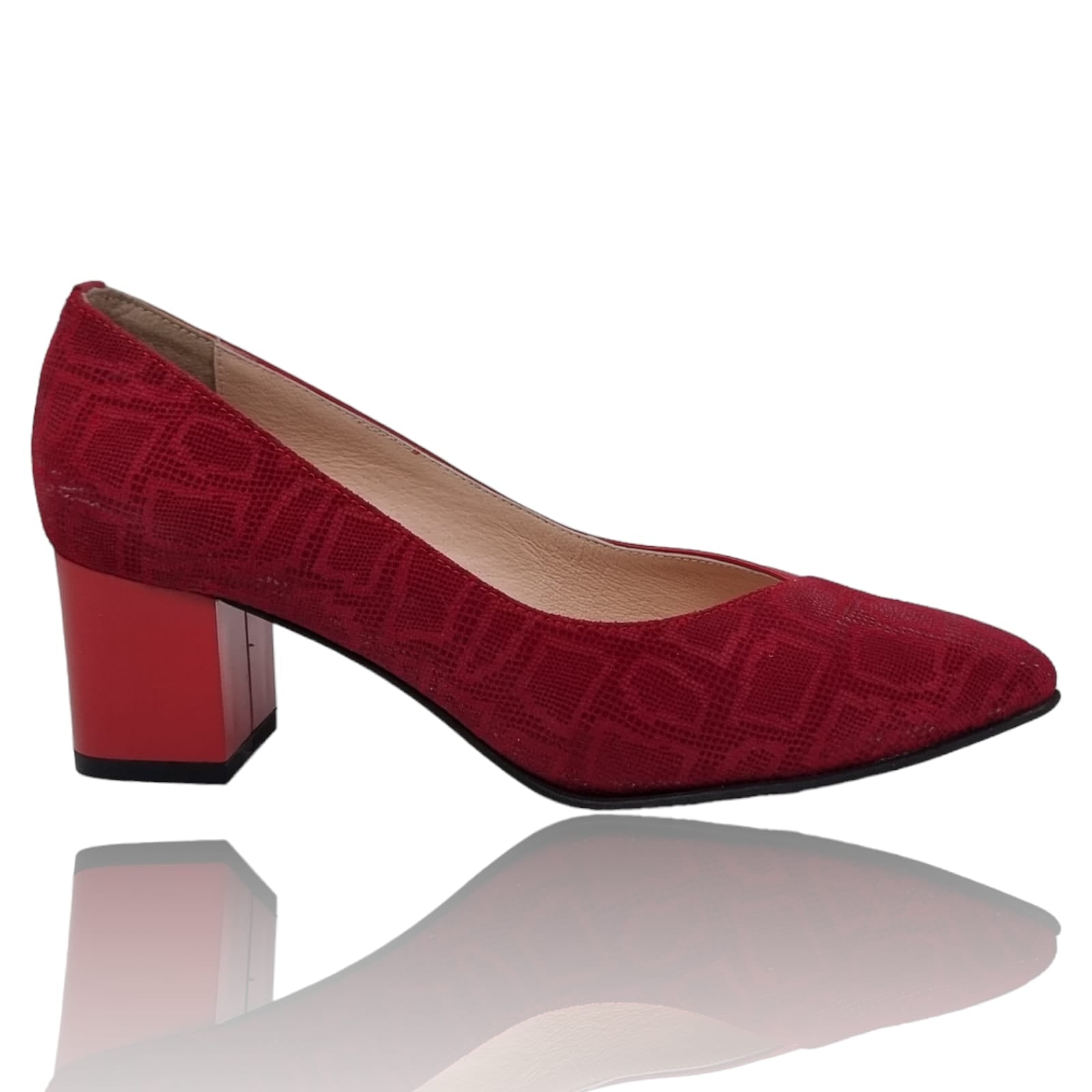 Pantofi Damă Eleganți Din Piele Naturală Roșie Imp 20336