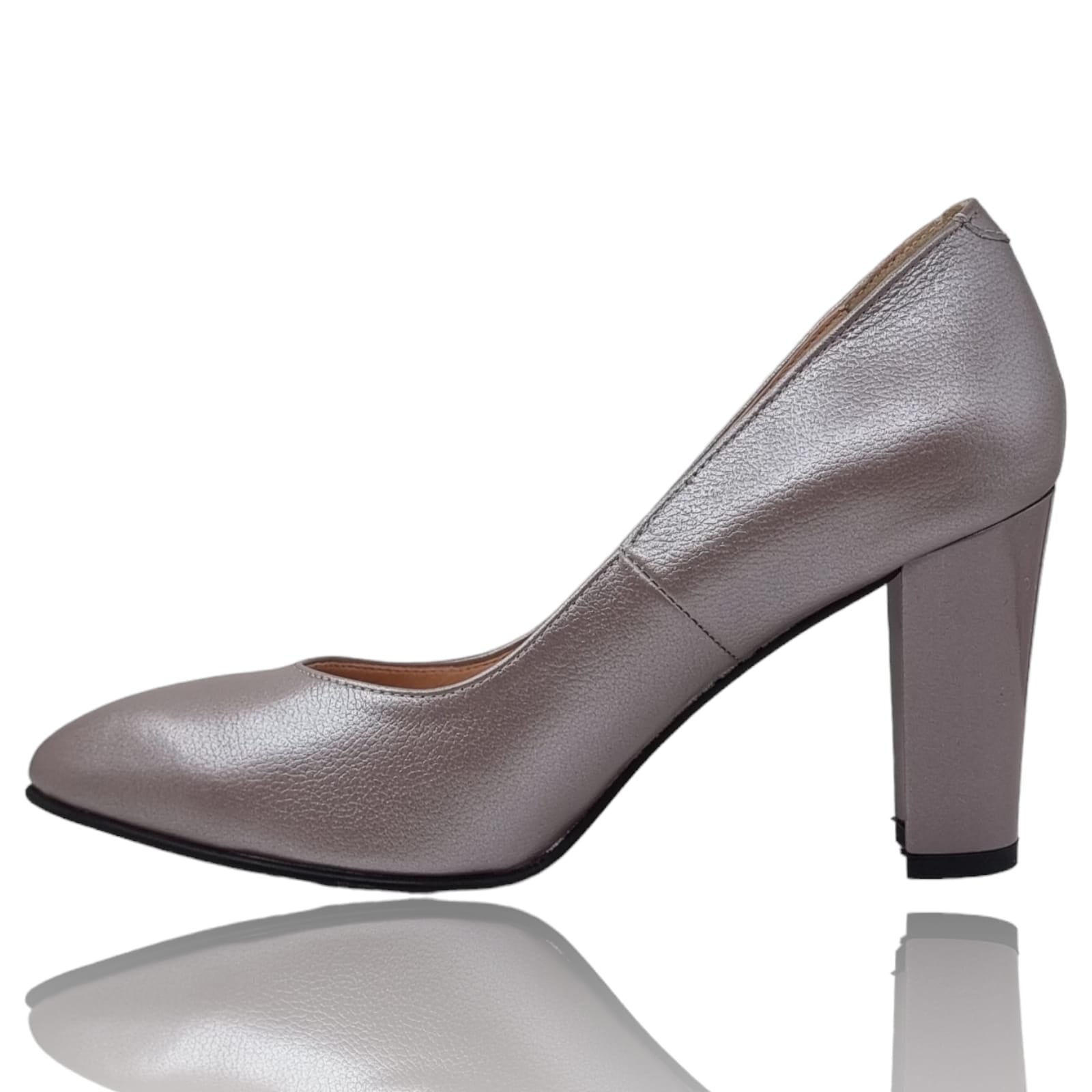 Pantofi Damă Eleganți Din Piele Naturală Gri Sid 20340