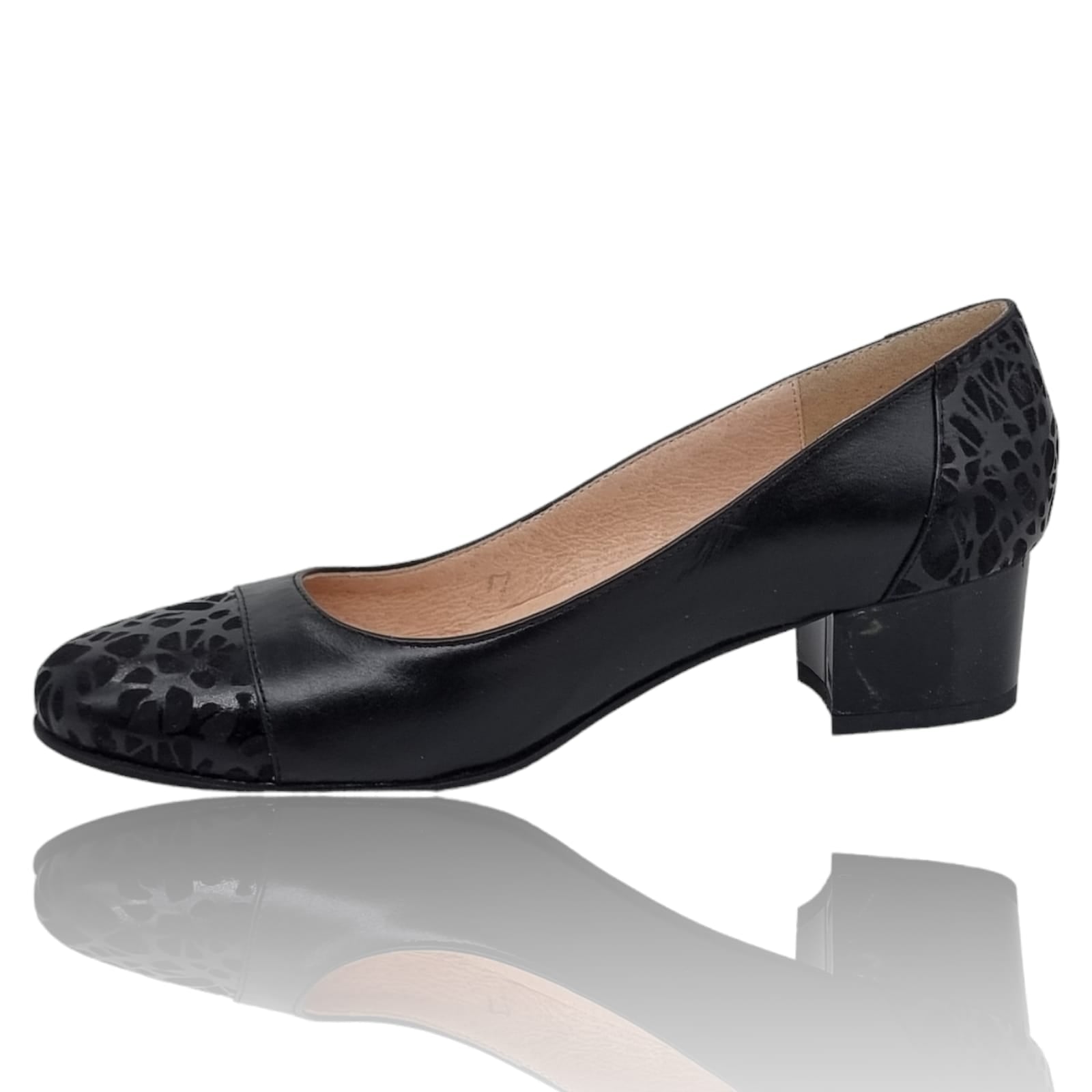 Pantofi Damă Eleganți Din Piele Naturală Neagră 20349