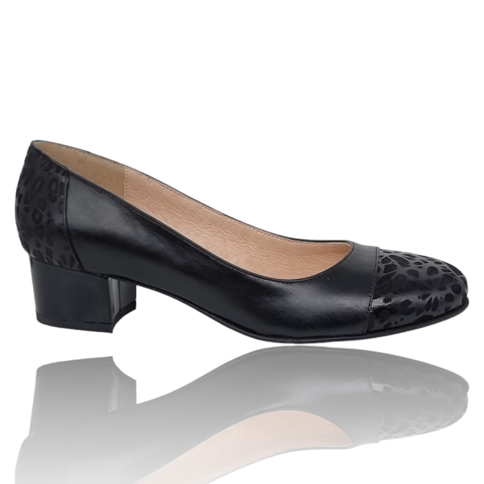 Pantofi Damă Eleganți Din Piele Naturală Neagră 20349