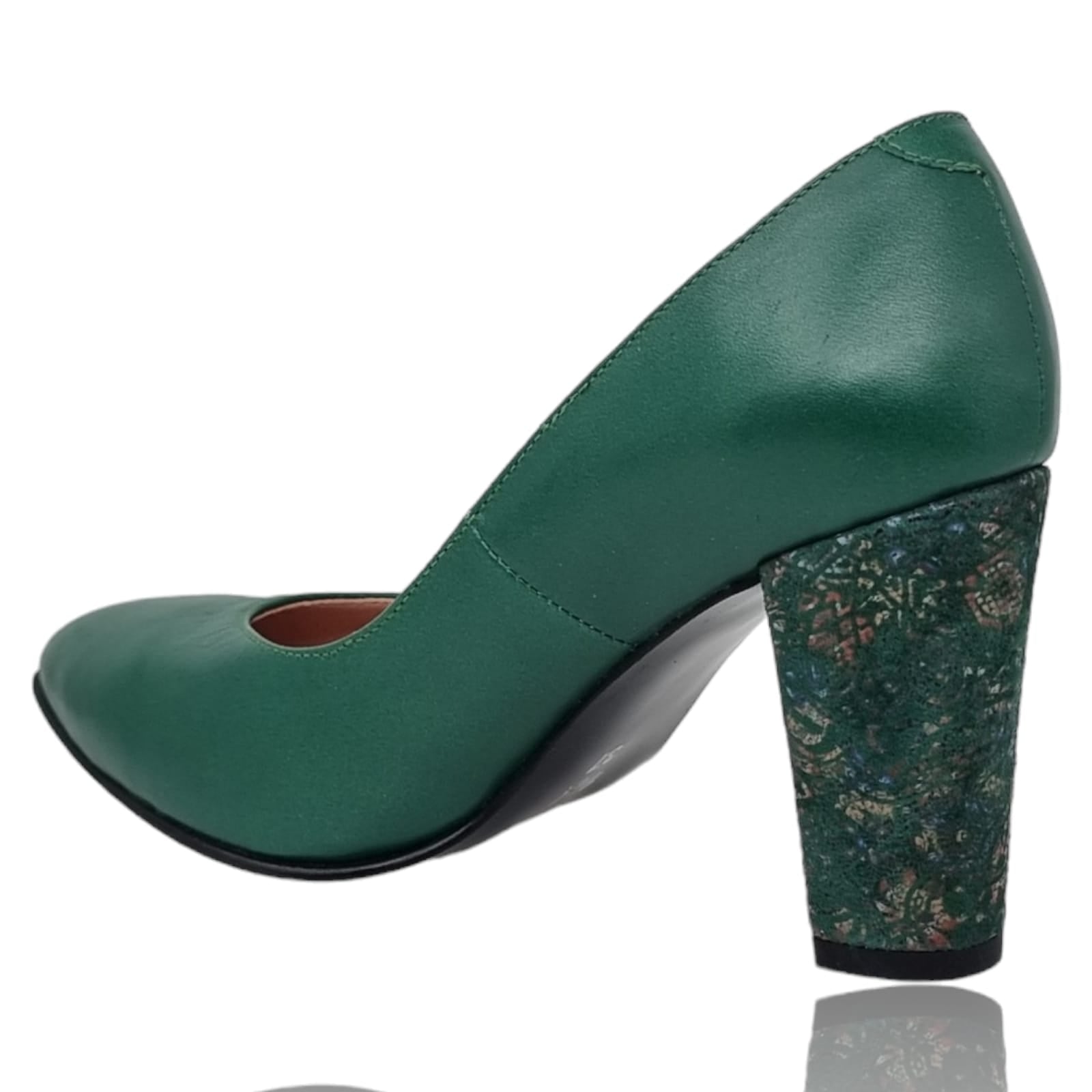Pantofi Damă Eleganți Din Piele Naturală Verde 20358