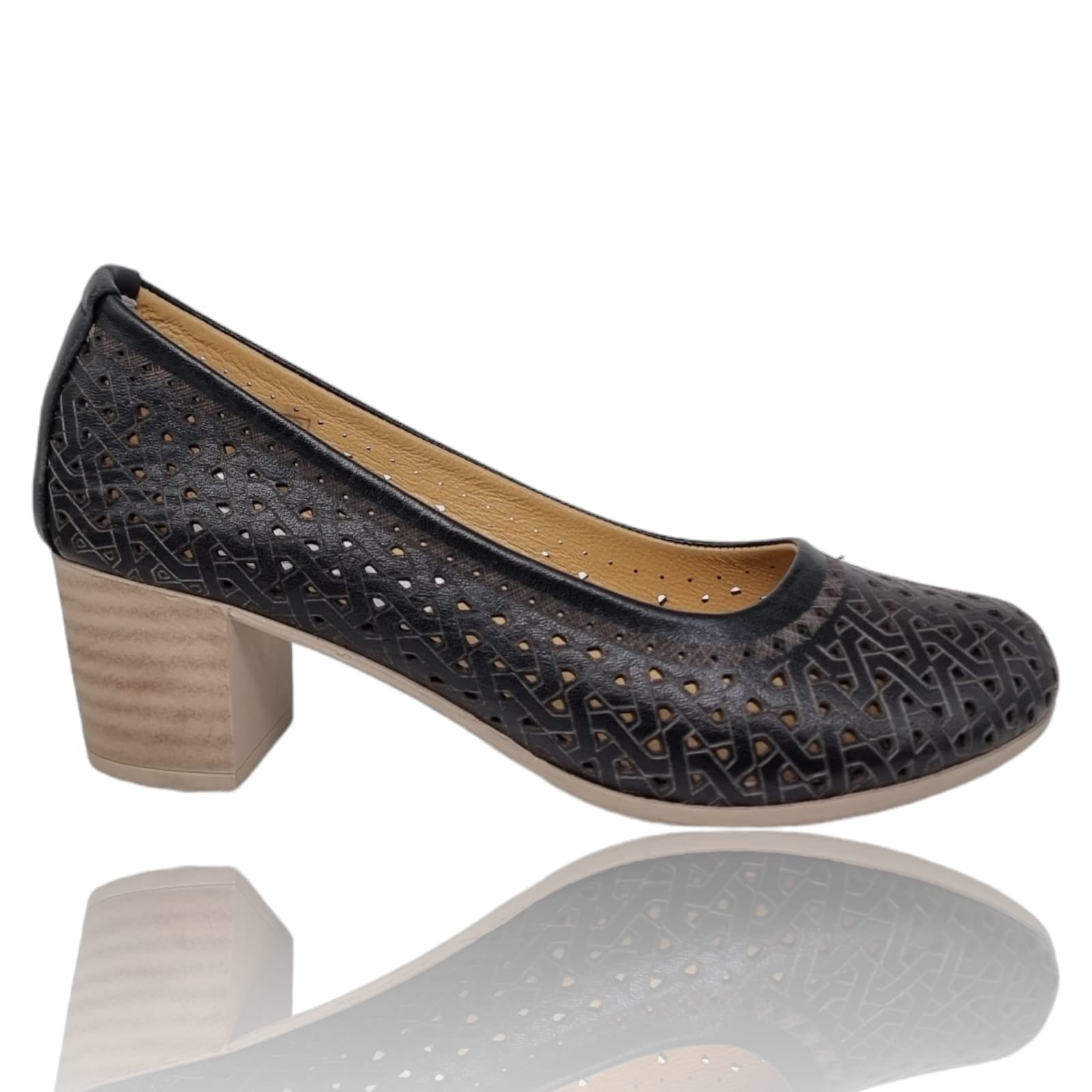 Pantofi Damă Casual Confort Din Piele Naturală Neagră 25348