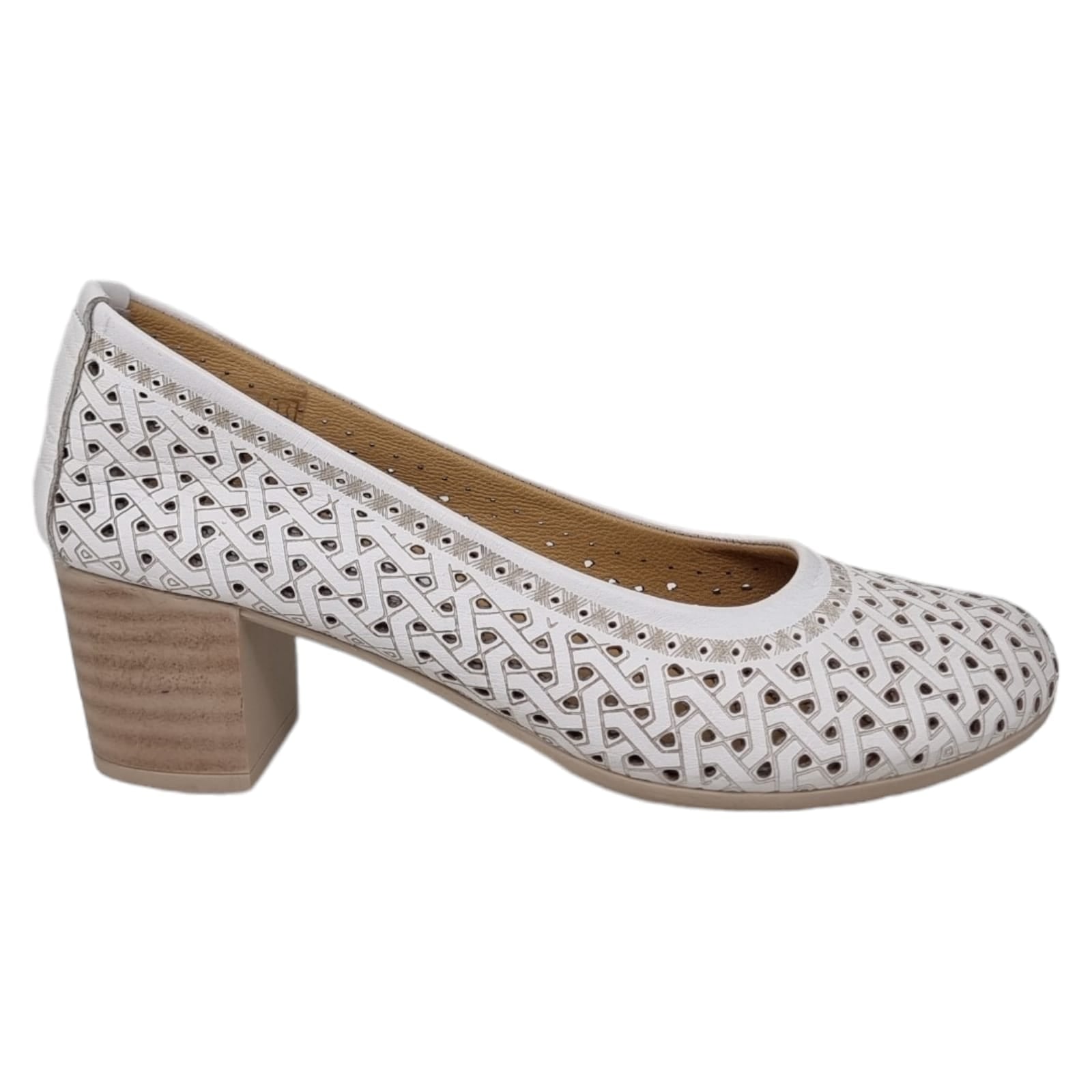 Pantofi Damă Casual Confort Din Piele Albă 25350