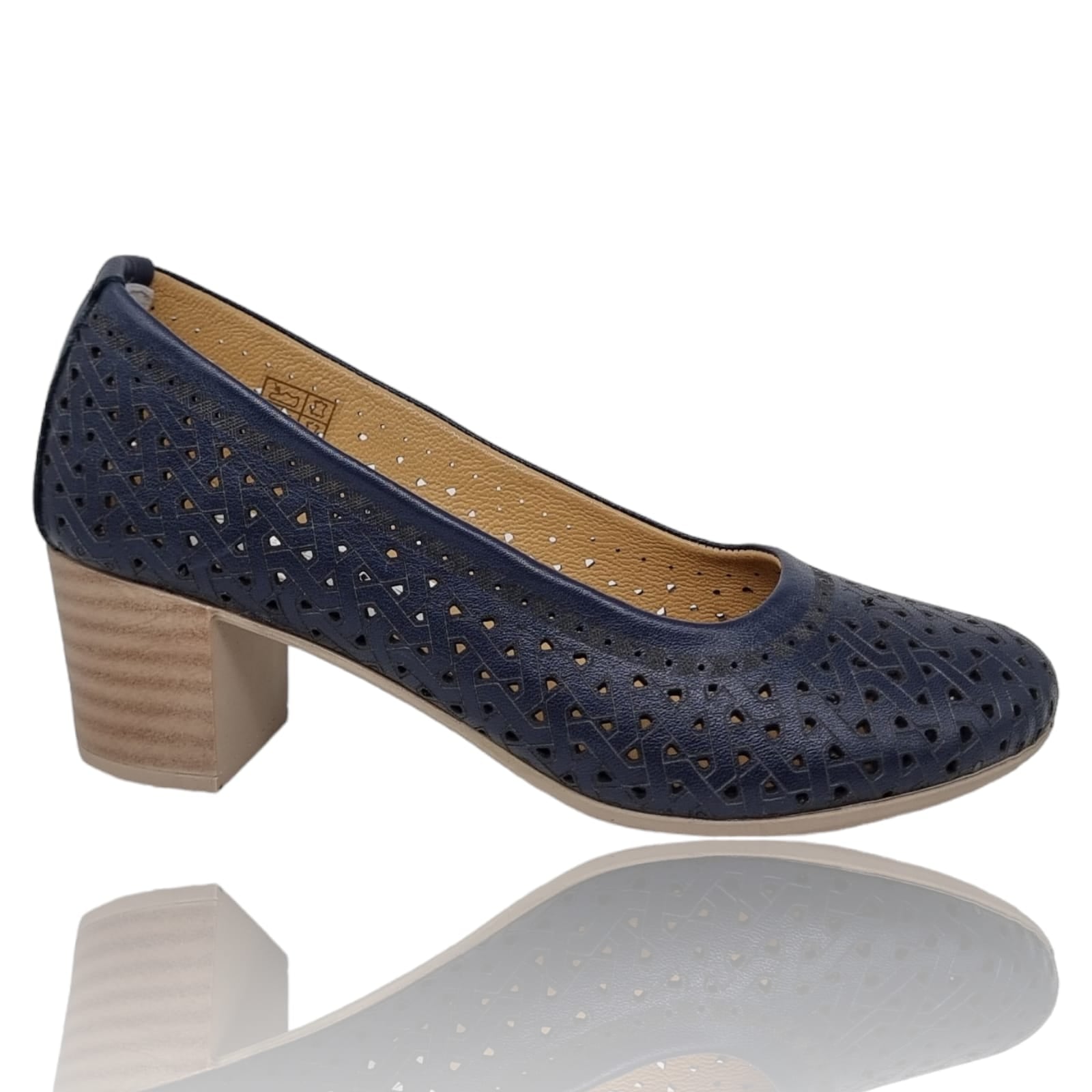Pantofi Damă Casual Confort Din Piele Blue 25351