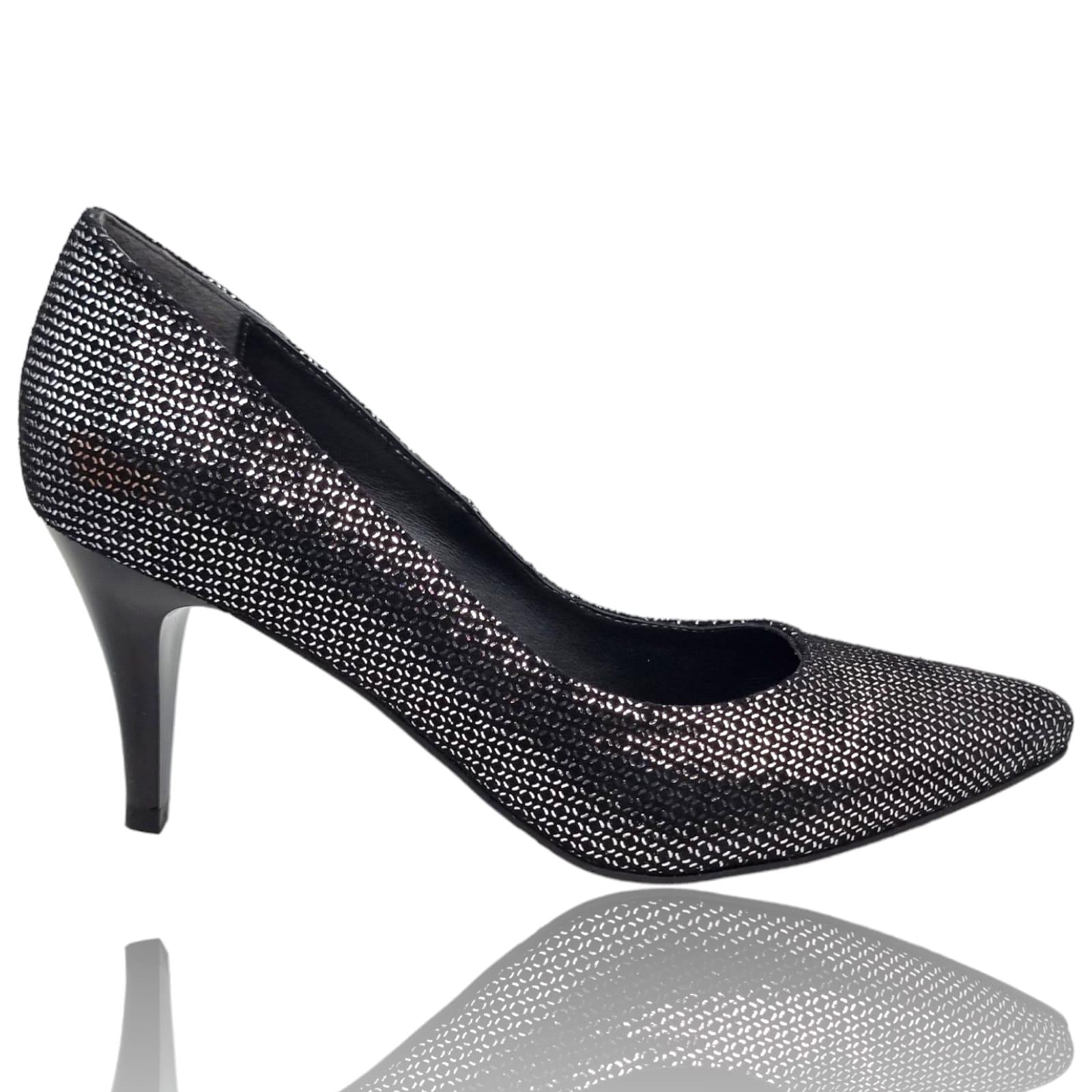 Pantofi Damă Eleganți Din Piele Naturală Neagră Glit 20377