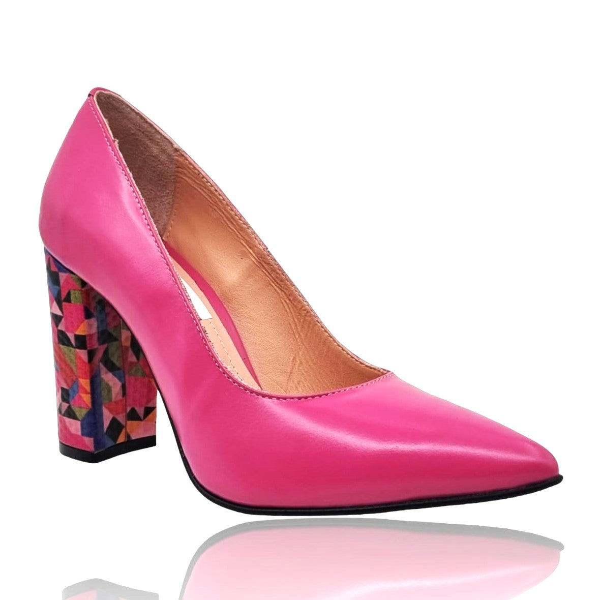 Pantofi Damă Eleganți Din Piele Naturală Fucsia 20701