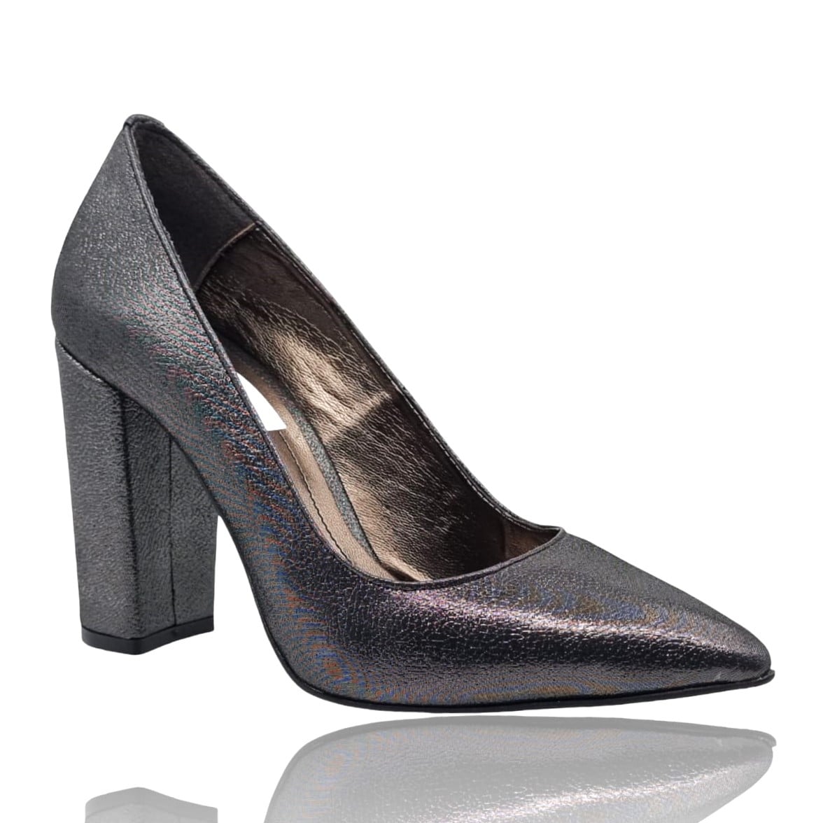 Pantofi Damă Eleganți Din Piele Naturală Gri Sidef 20702