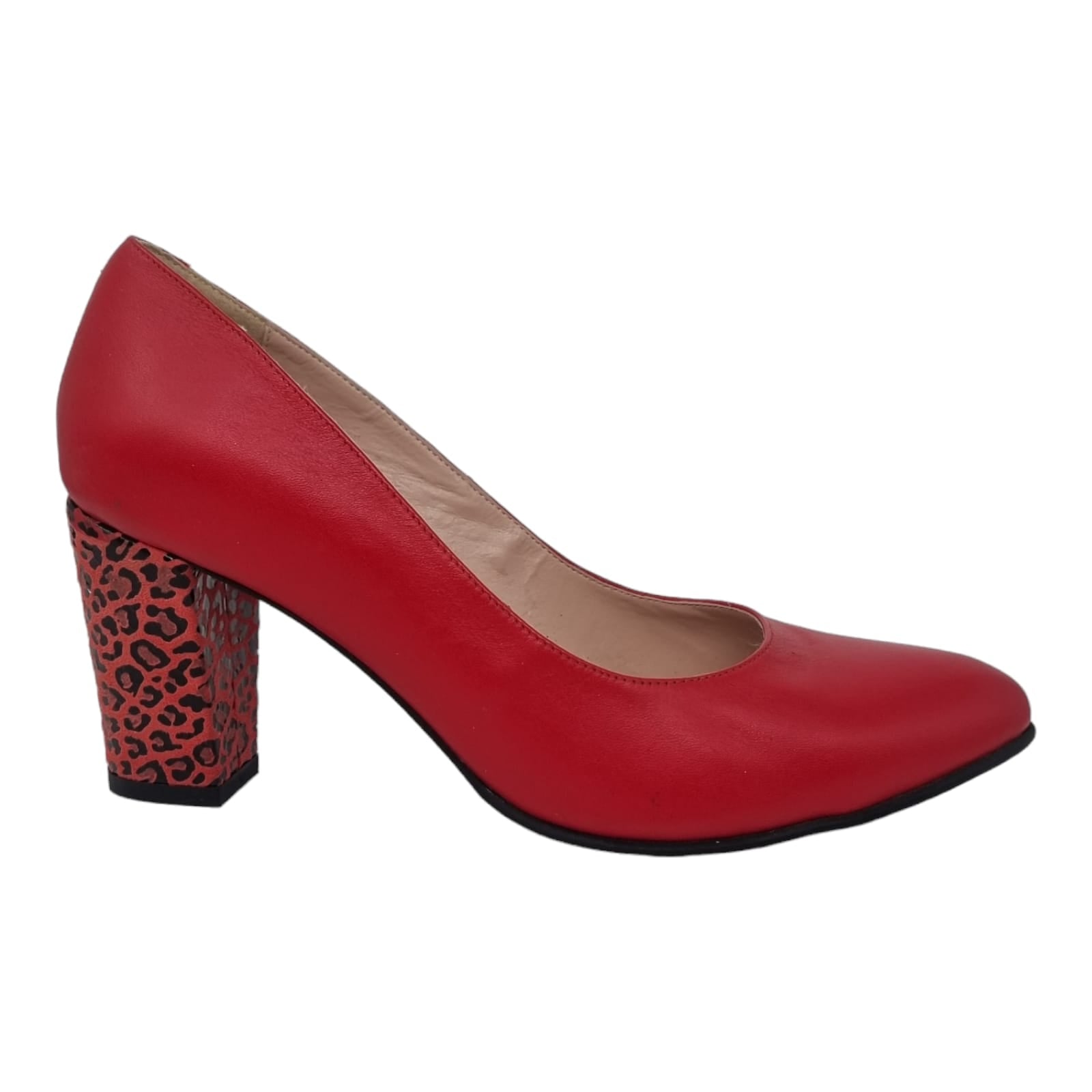 Pantofi Damă Eleganți Din Piele Naturală Roșie 20140