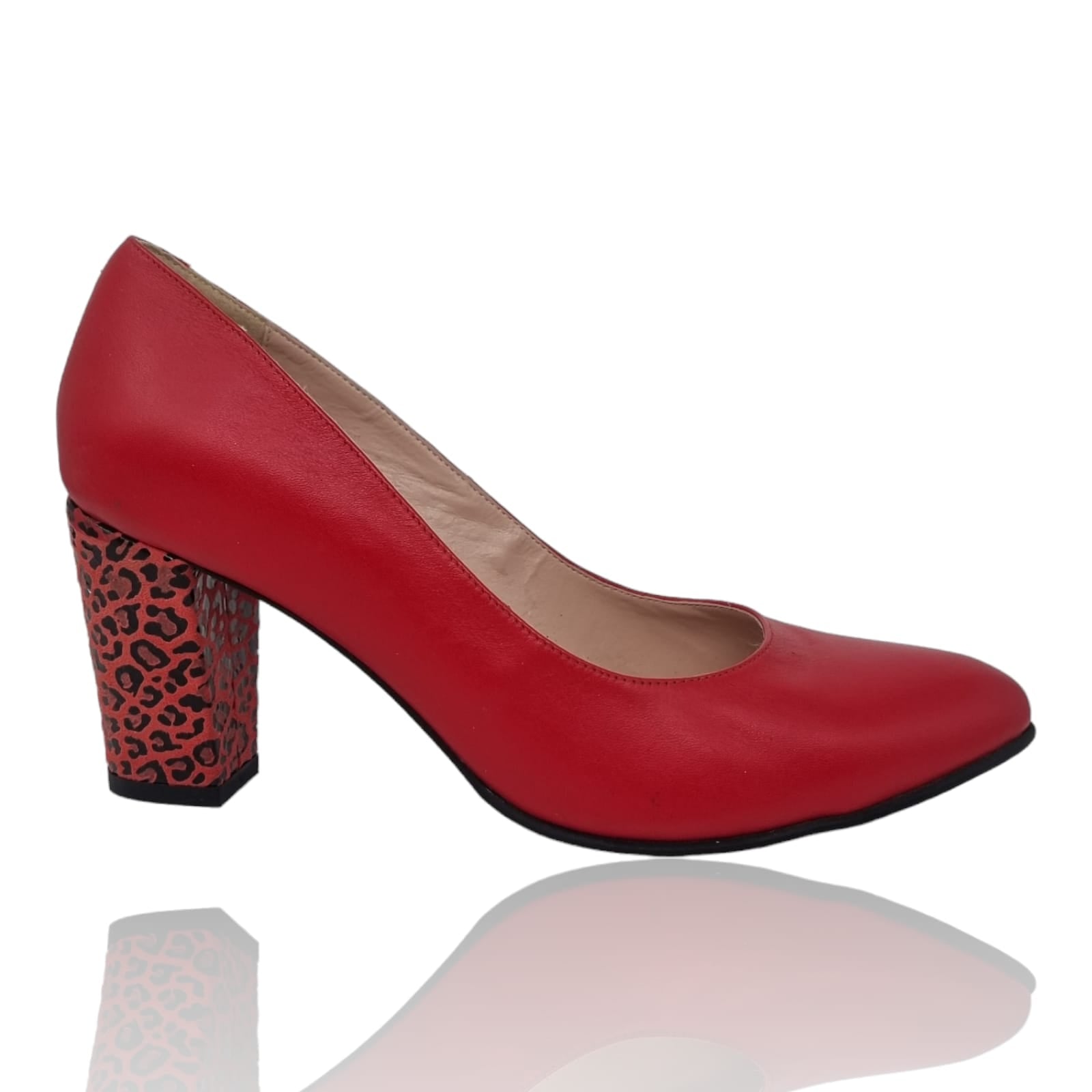 Pantofi Damă Eleganți Din Piele Naturală Roșie 20140