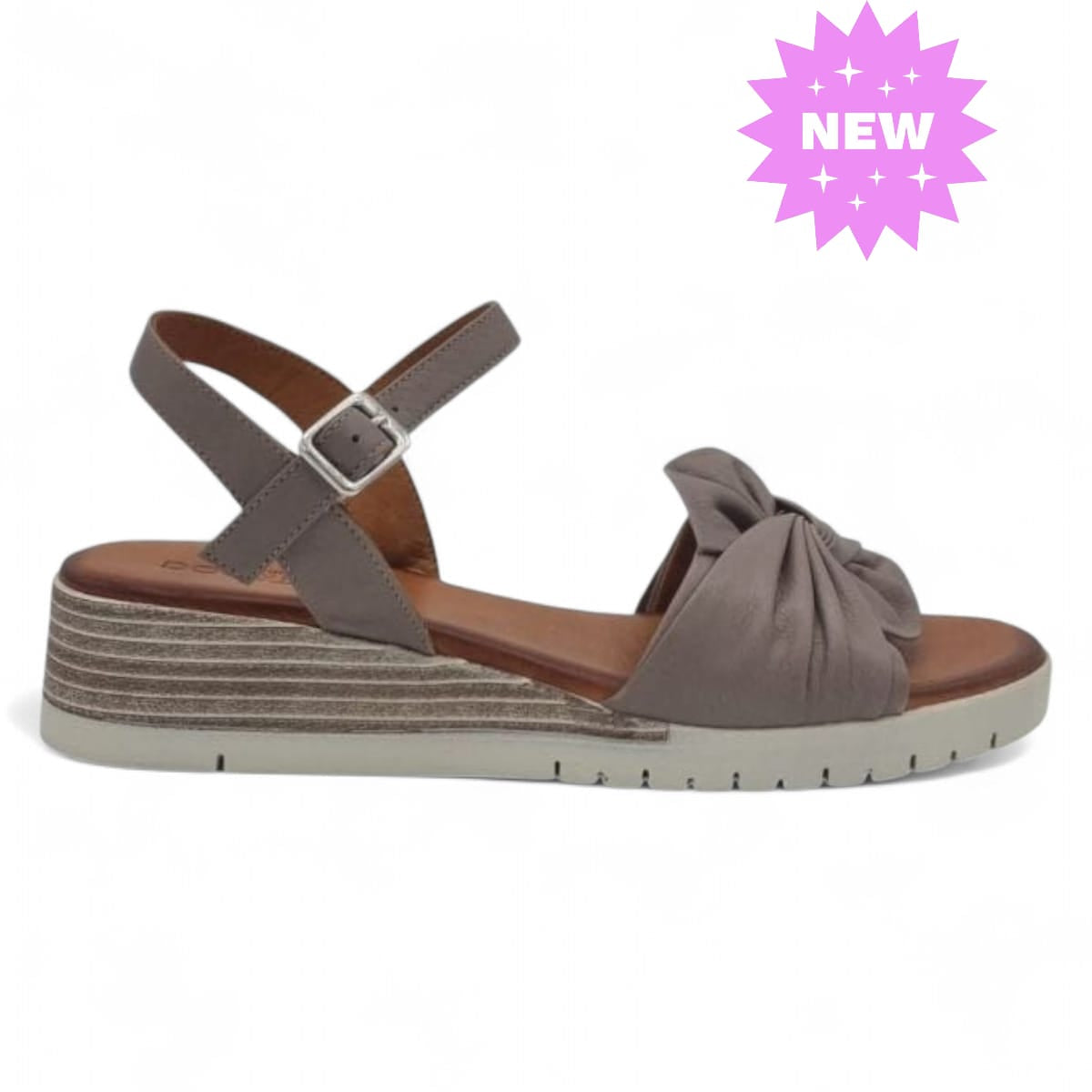 Sandale Damă Casual Confort Din Piele Naturală Vizon 13765