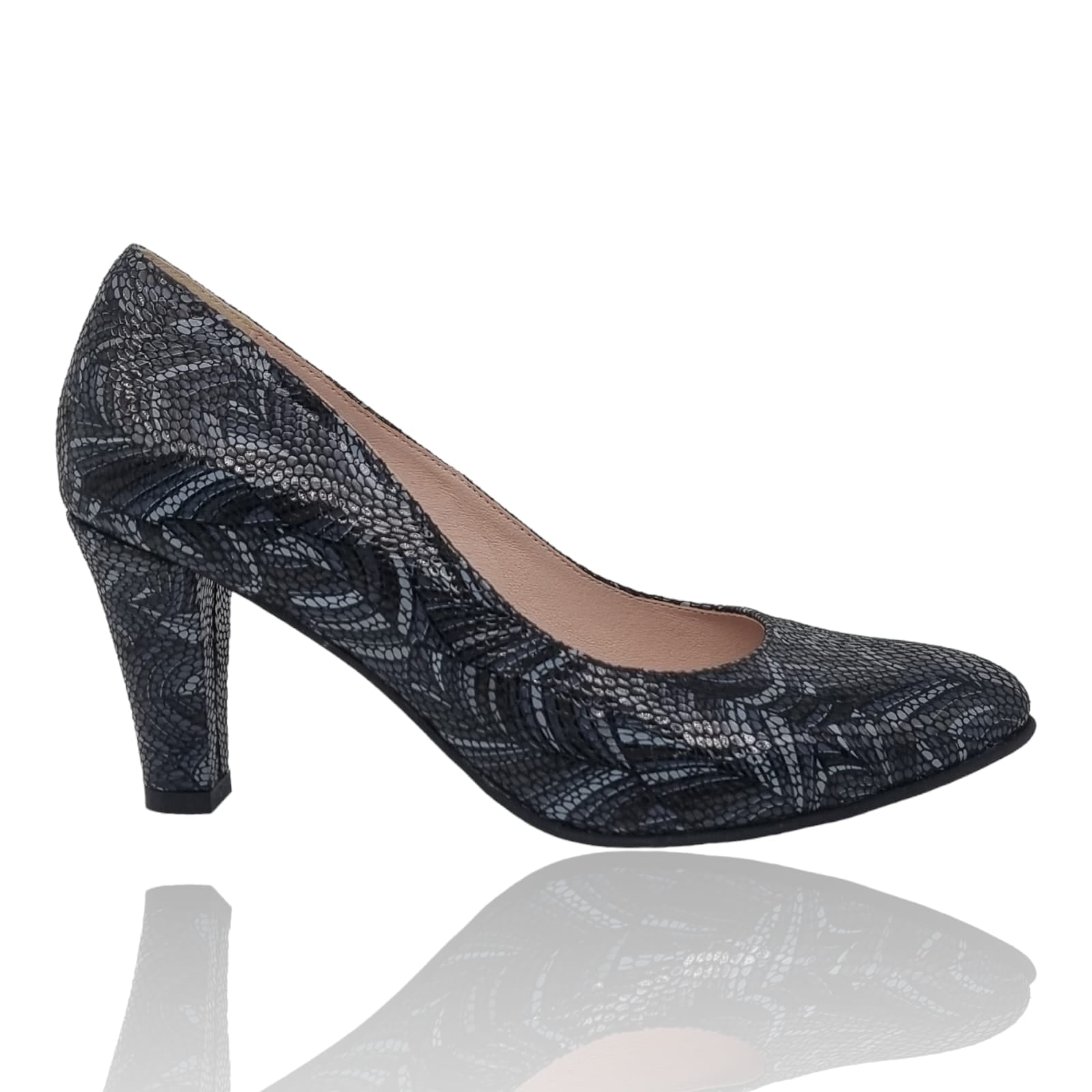 Pantofi Damă Eleganți Din Piele Naturală Gri 20240