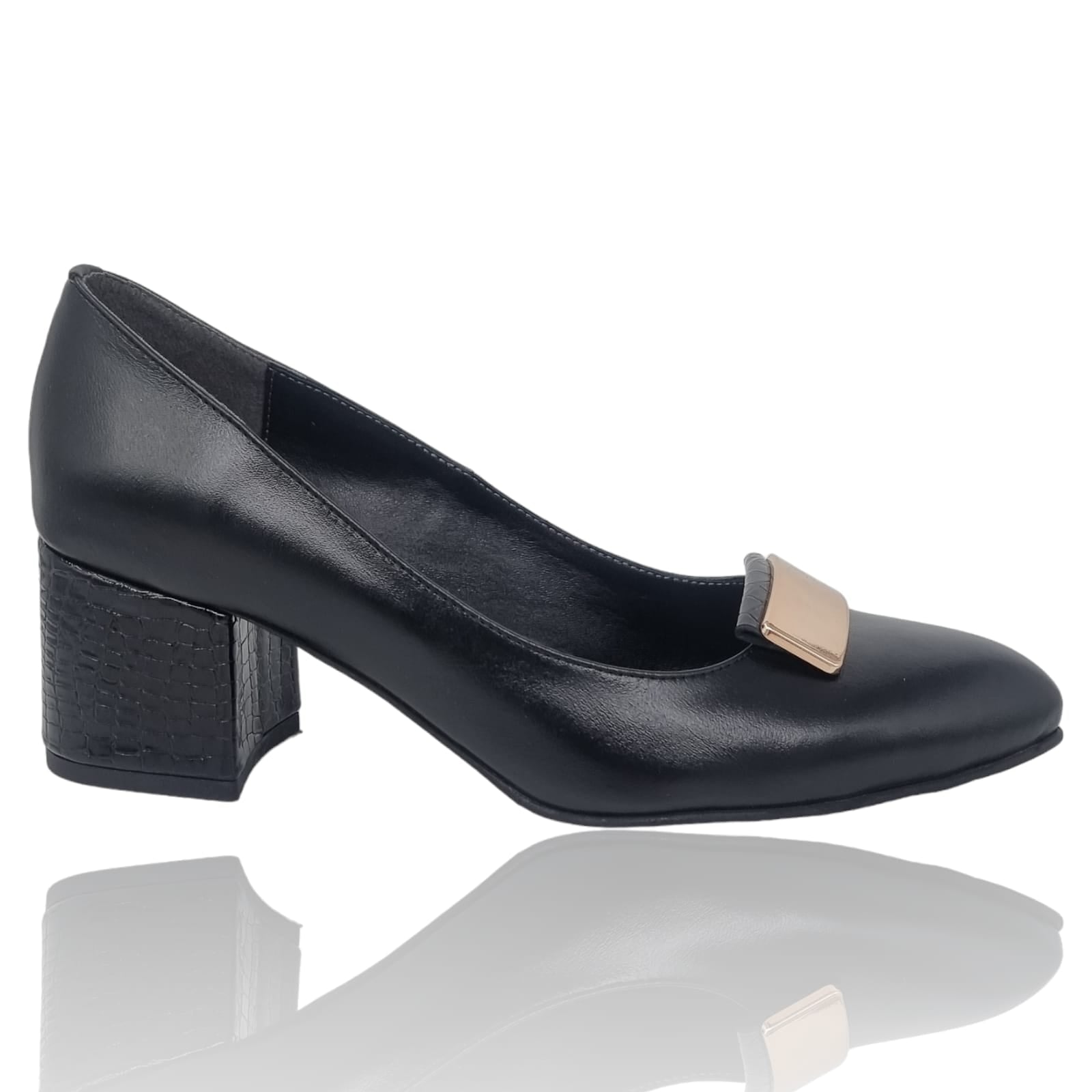 Pantofi Damă Eleganți Din Piele Naturală Neagra 20243
