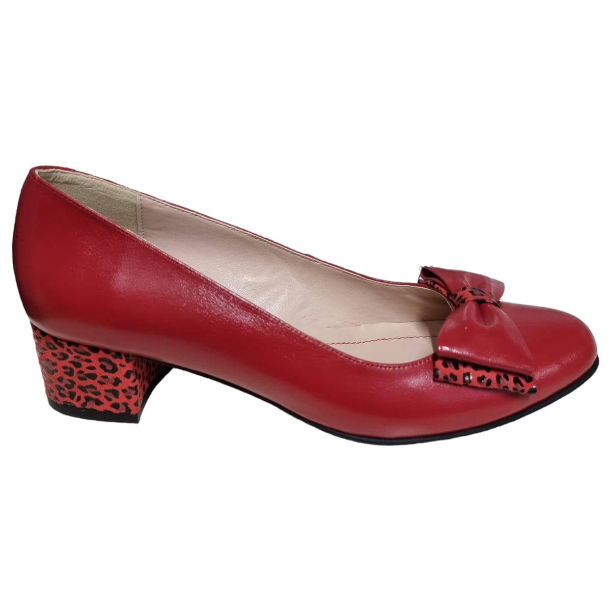 Pantofi Damă Eleganți Din Piele Naturală Rosie 20232