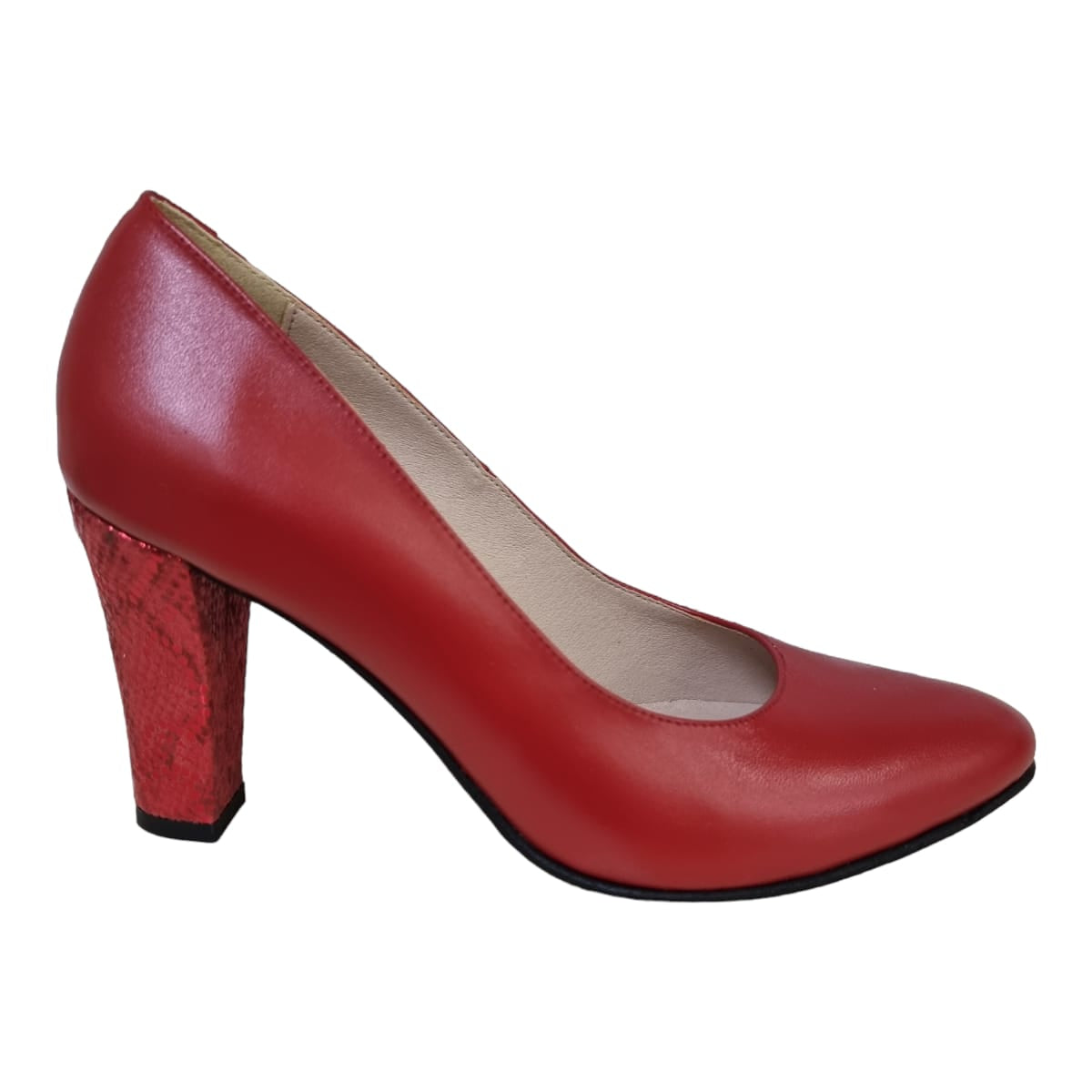 Pantofi Damă Eleganți Din Piele Naturală Rosu 20237
