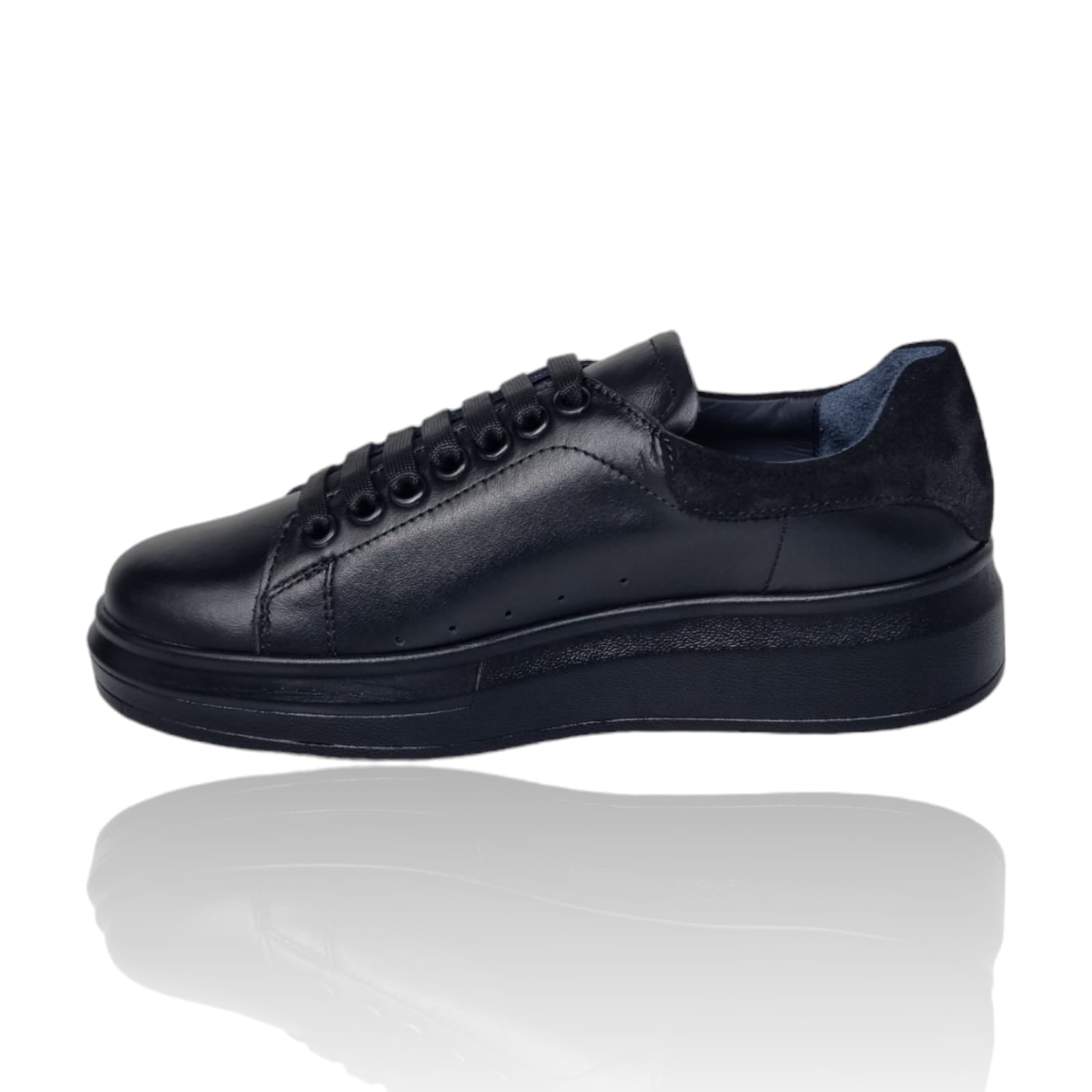 Pantofi Damă Casual Confort Din Piele Naturală Neagră 25107