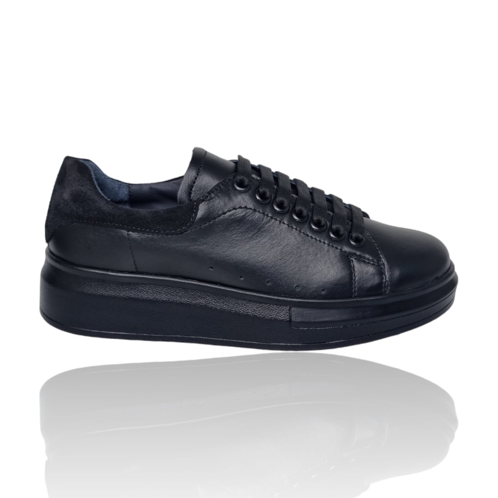 Pantofi Damă Casual Confort Din Piele Naturală Neagră 25107