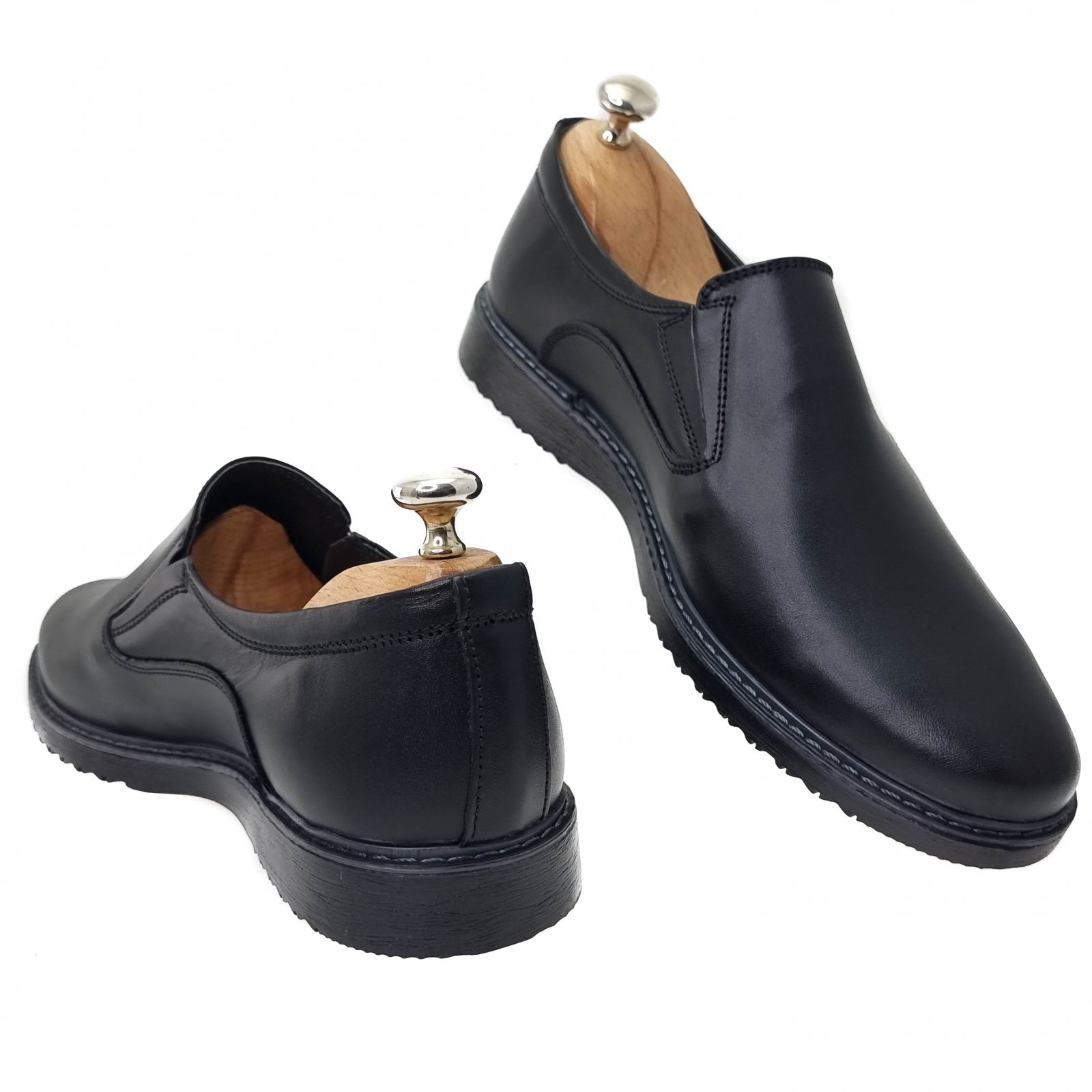 Pantofi Bărbați Casual Confort Din Piele Naturală Neagră 2517
