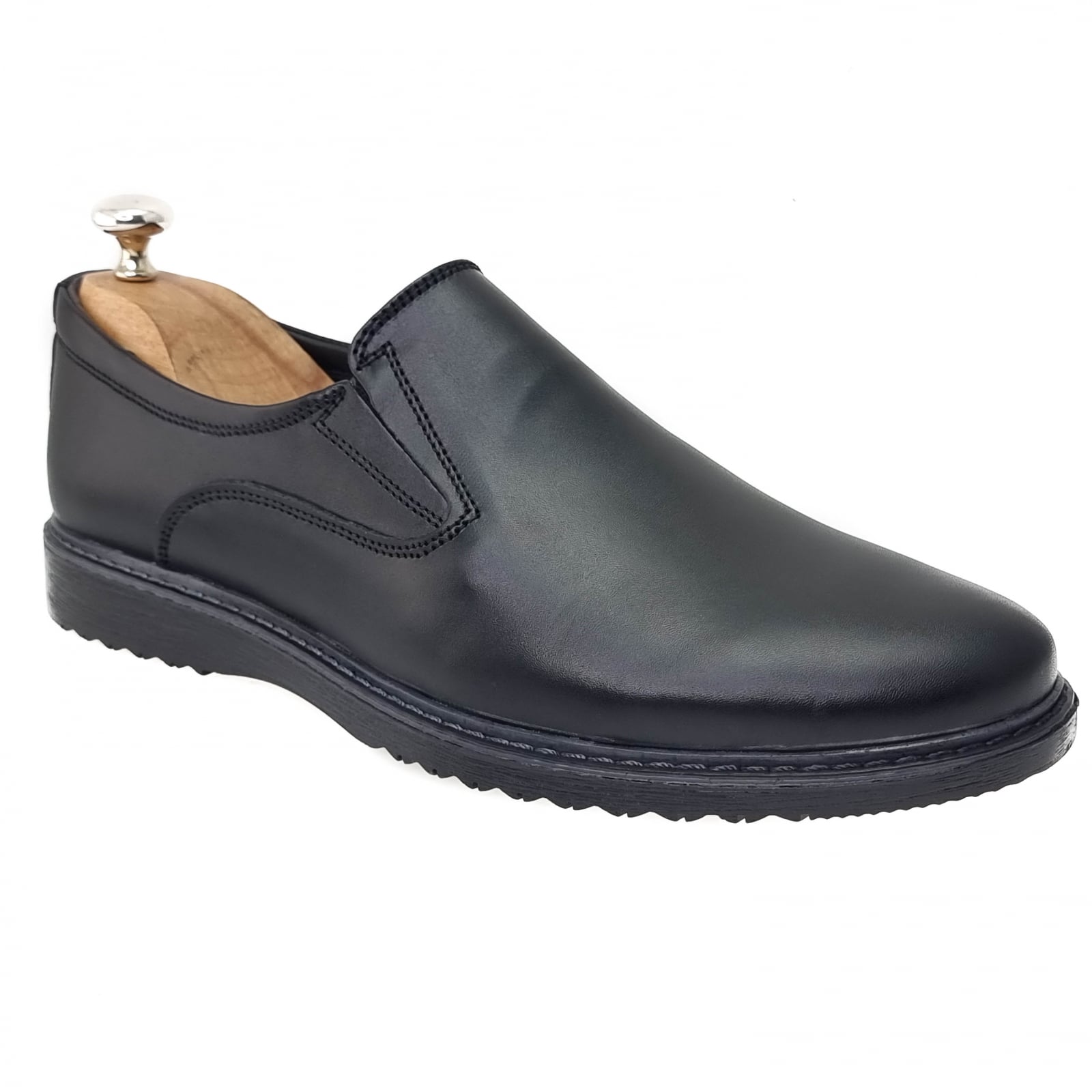 Pantofi Bărbați Casual Confort Din Piele Naturală Neagră 2517