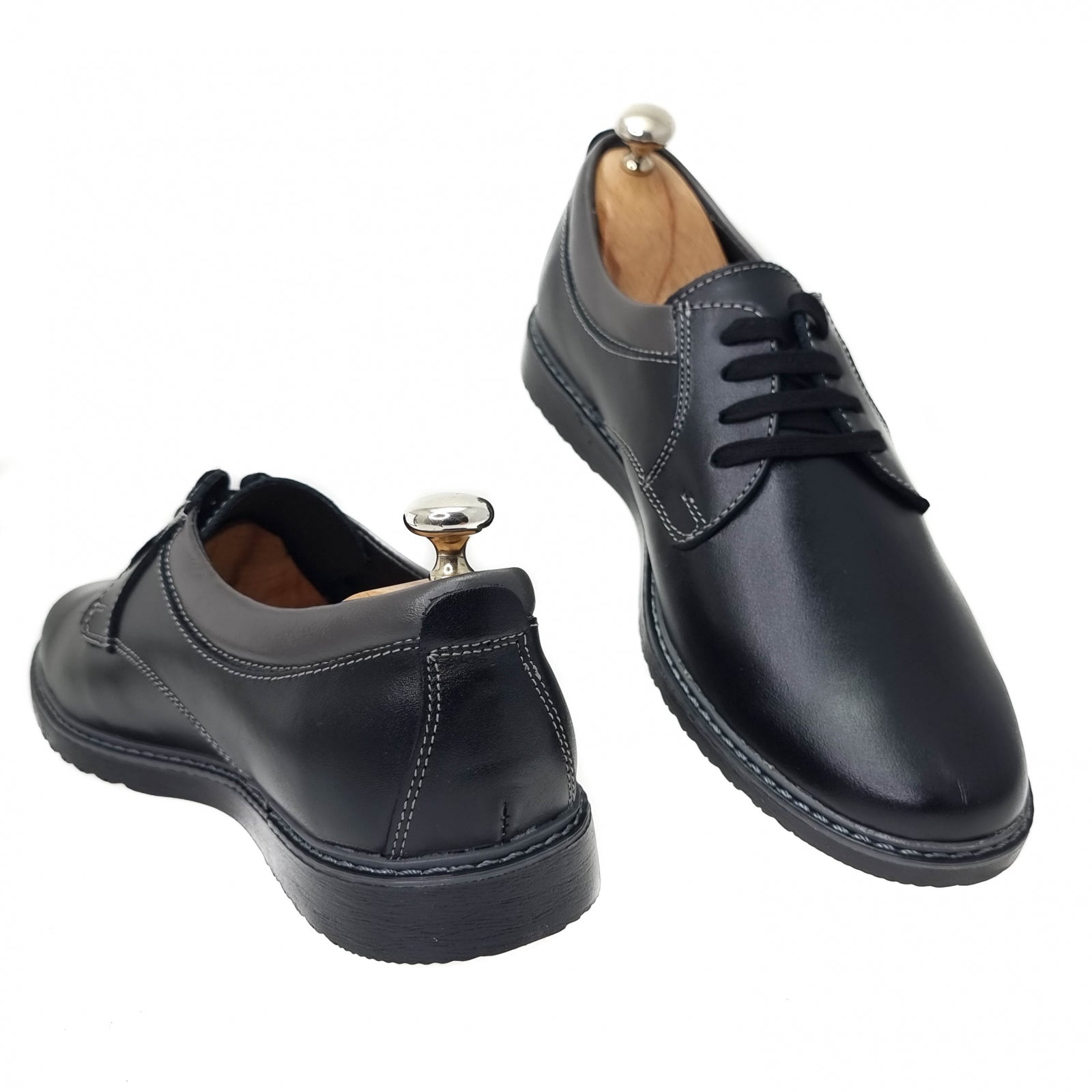 Pantofi Bărbați Casual Confort Din Piele Naturală Neagră 2516