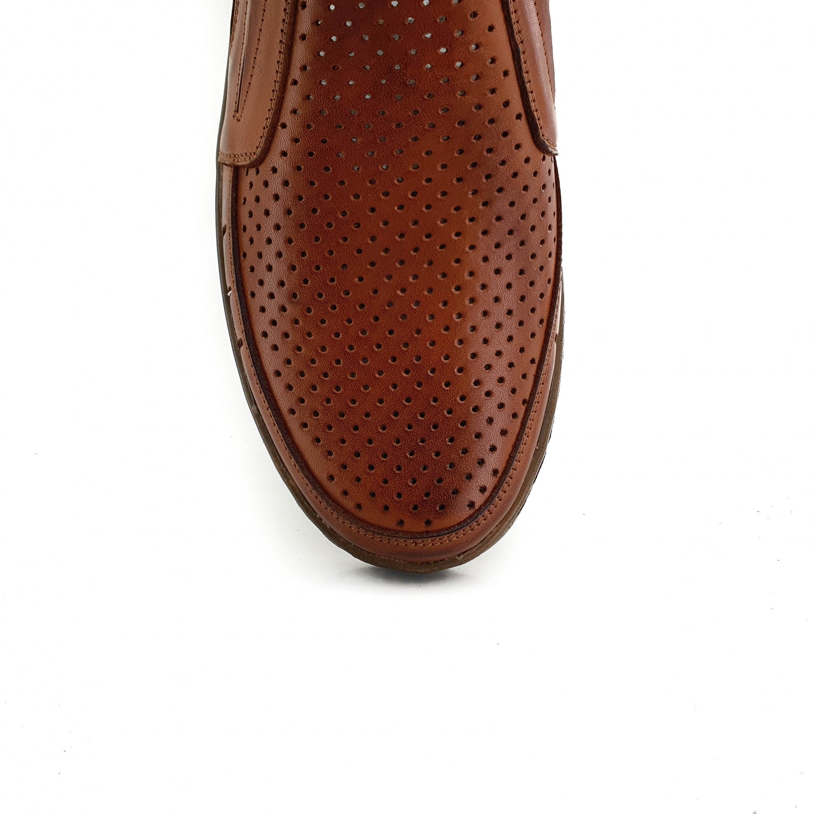 Pantofi Bărbați Din Piele Naturală Perforată Maro 6515