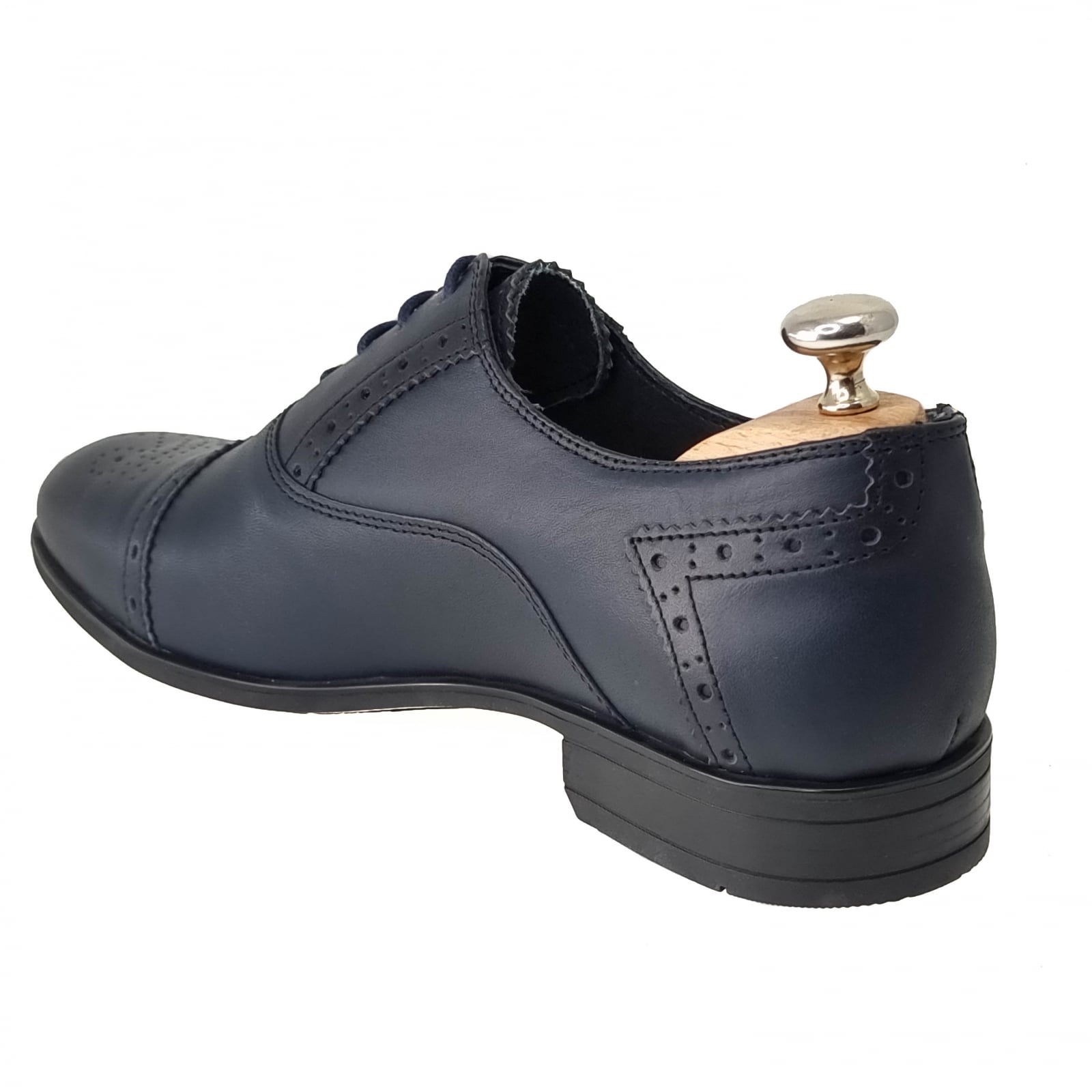 Pantofi Bărbați Eleganți Din Piele Naturală Blue 502