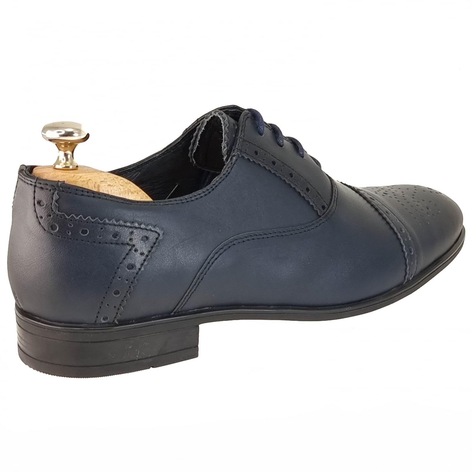 Pantofi Bărbați Eleganți Din Piele Naturală Blue 502