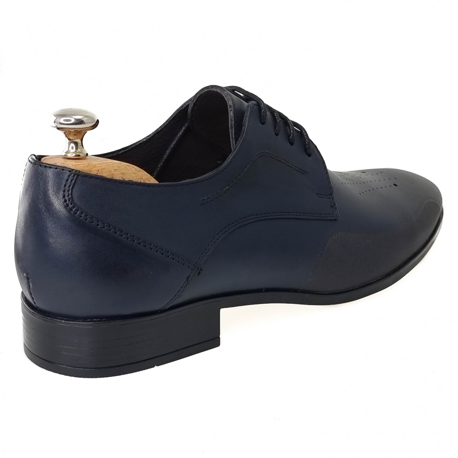 Pantofi Bărbați Eleganți Din Piele Naturală Blue 501