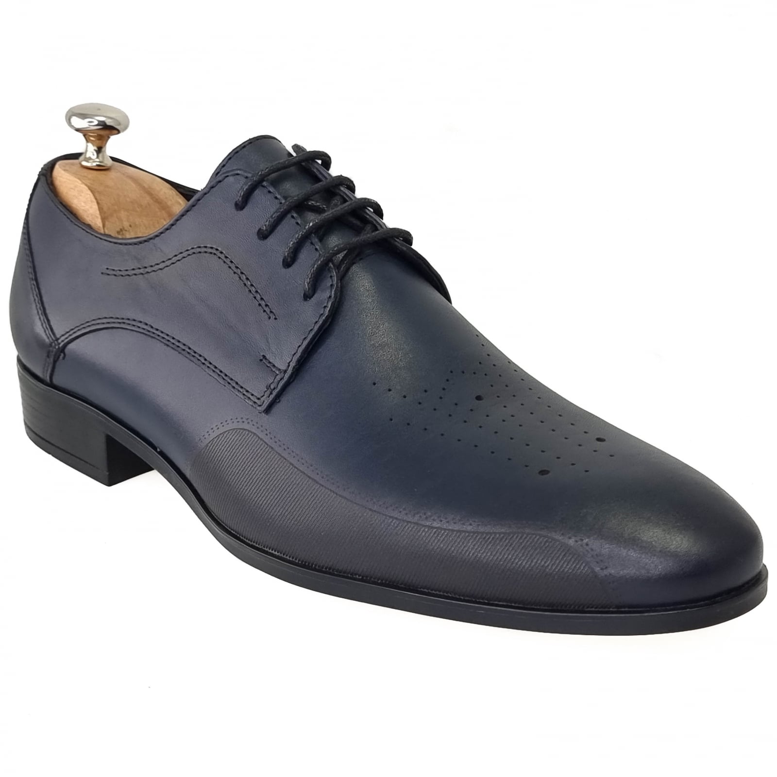 Pantofi Bărbați Eleganți Din Piele Naturală Blue 501