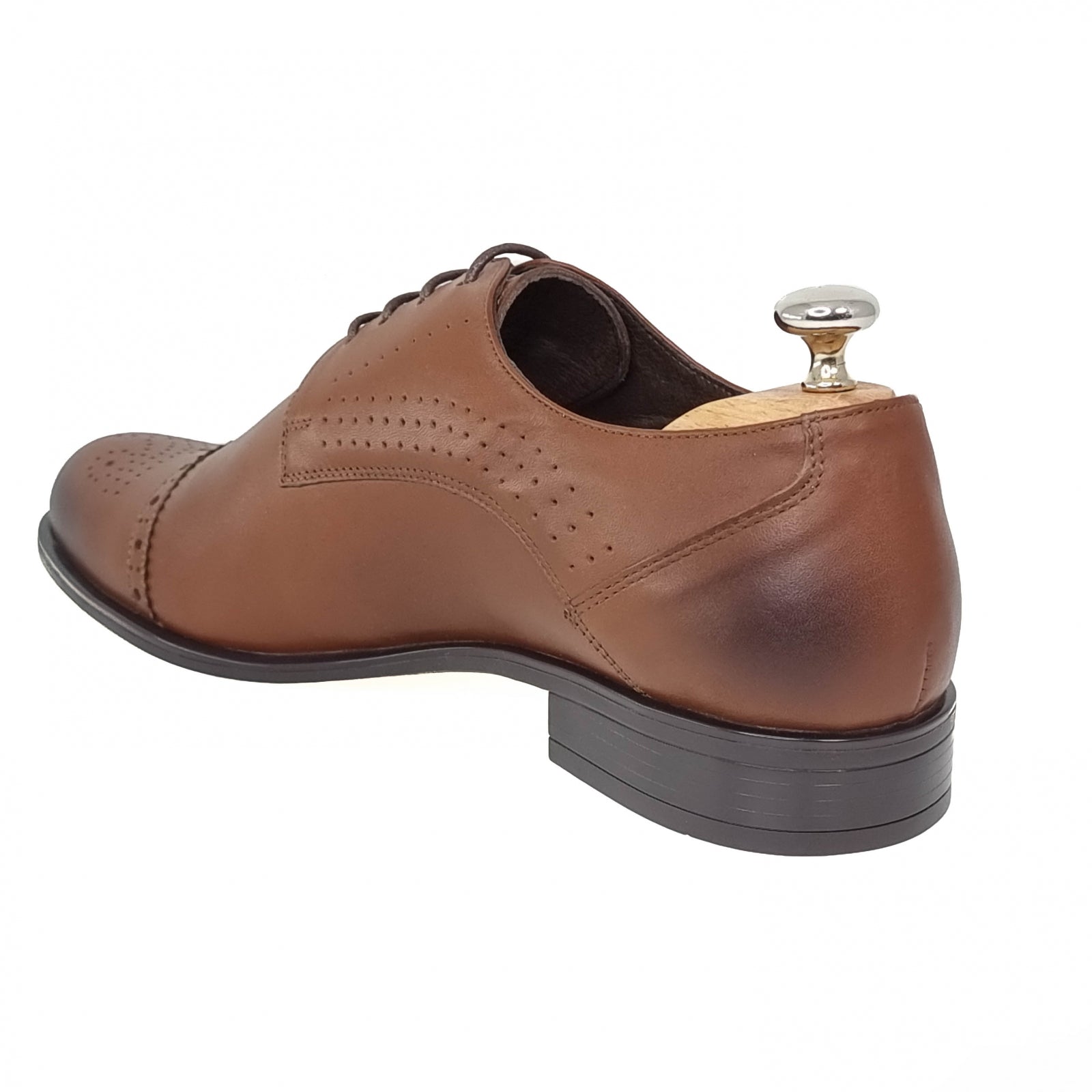 Pantofi Bărbați Eleganți Din Piele Naturală Maro 512