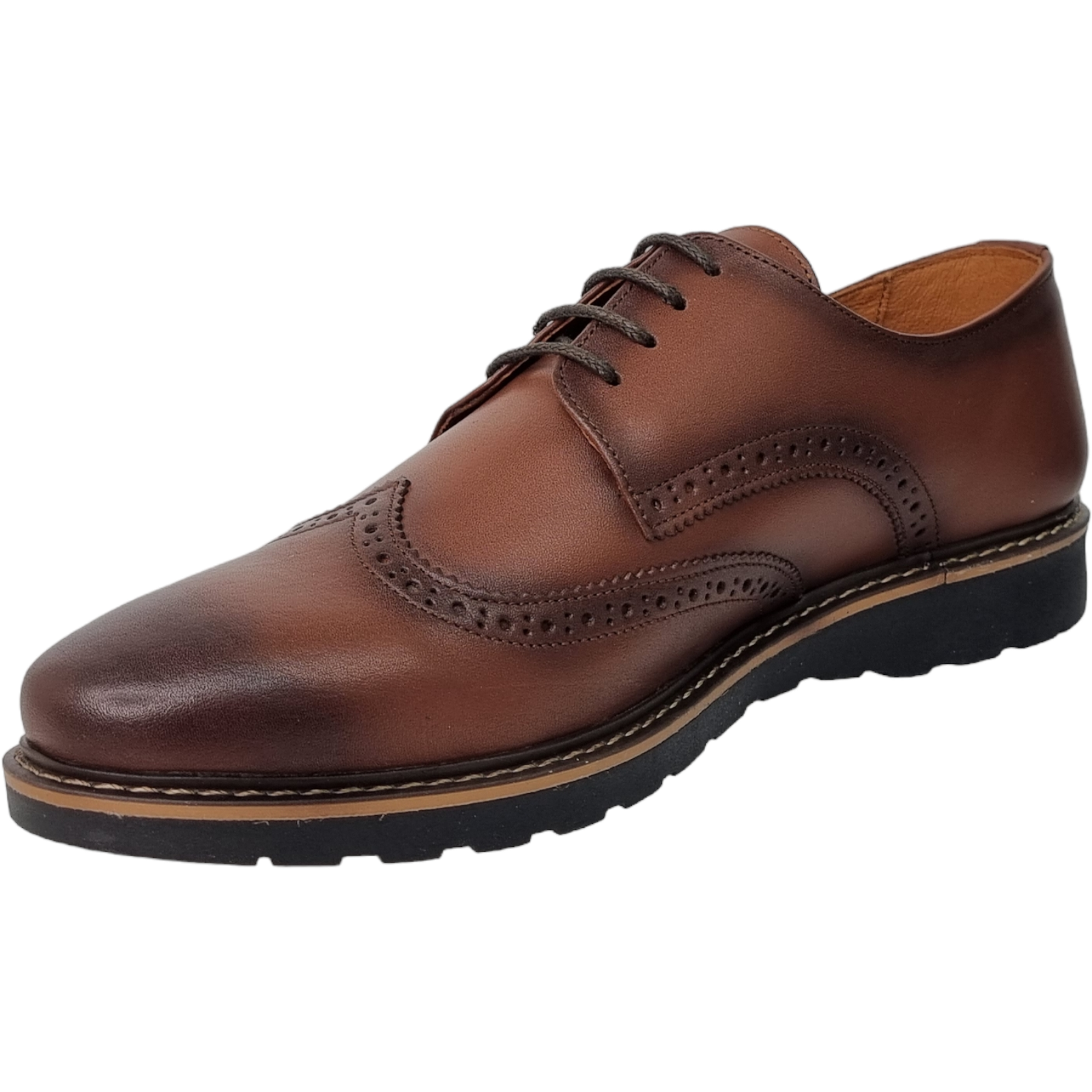 Pantofi Bărbați Eleganți Din Piele Naturală Maro 529