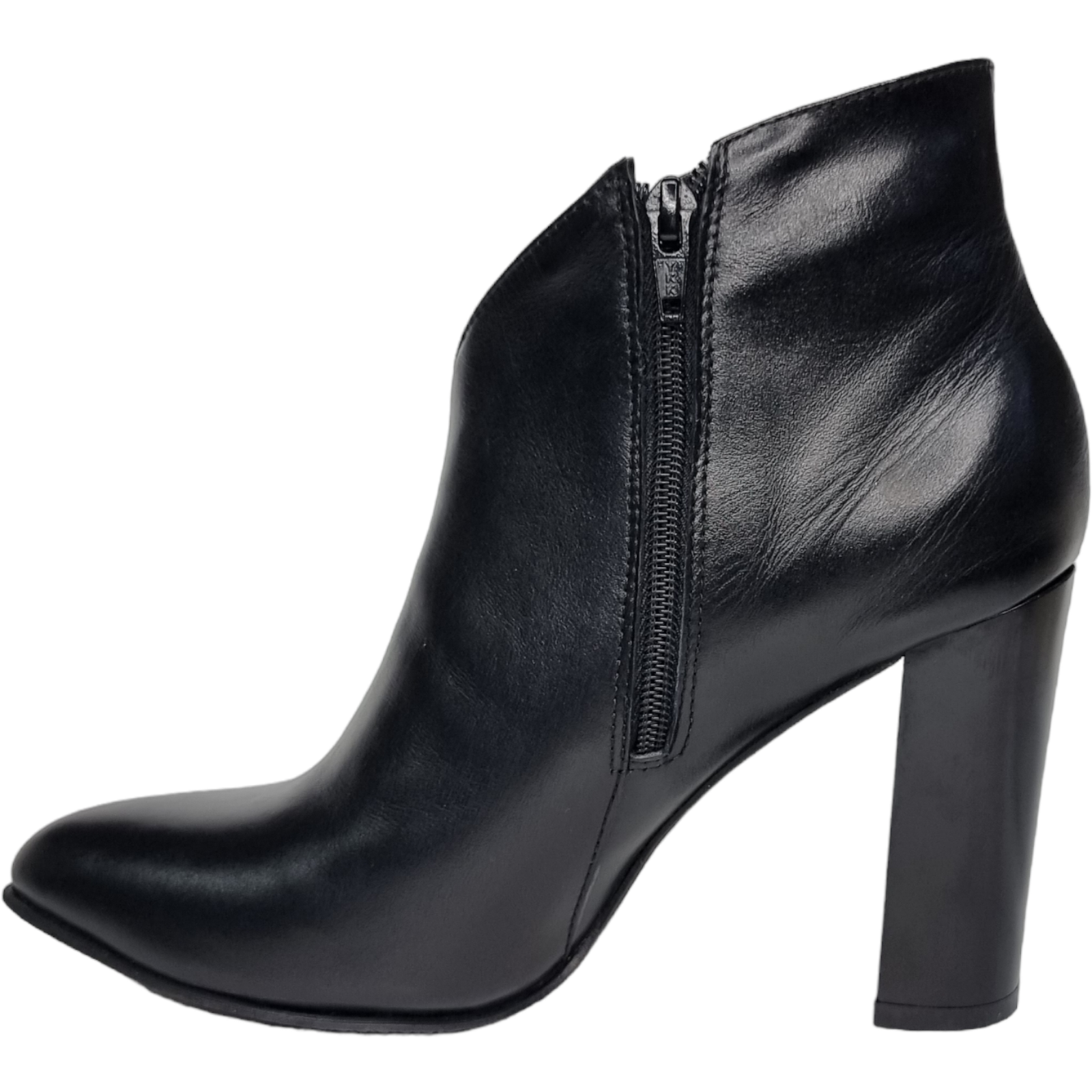 Ghete Damă Elegante Din Piele Naturală Neagră 40119