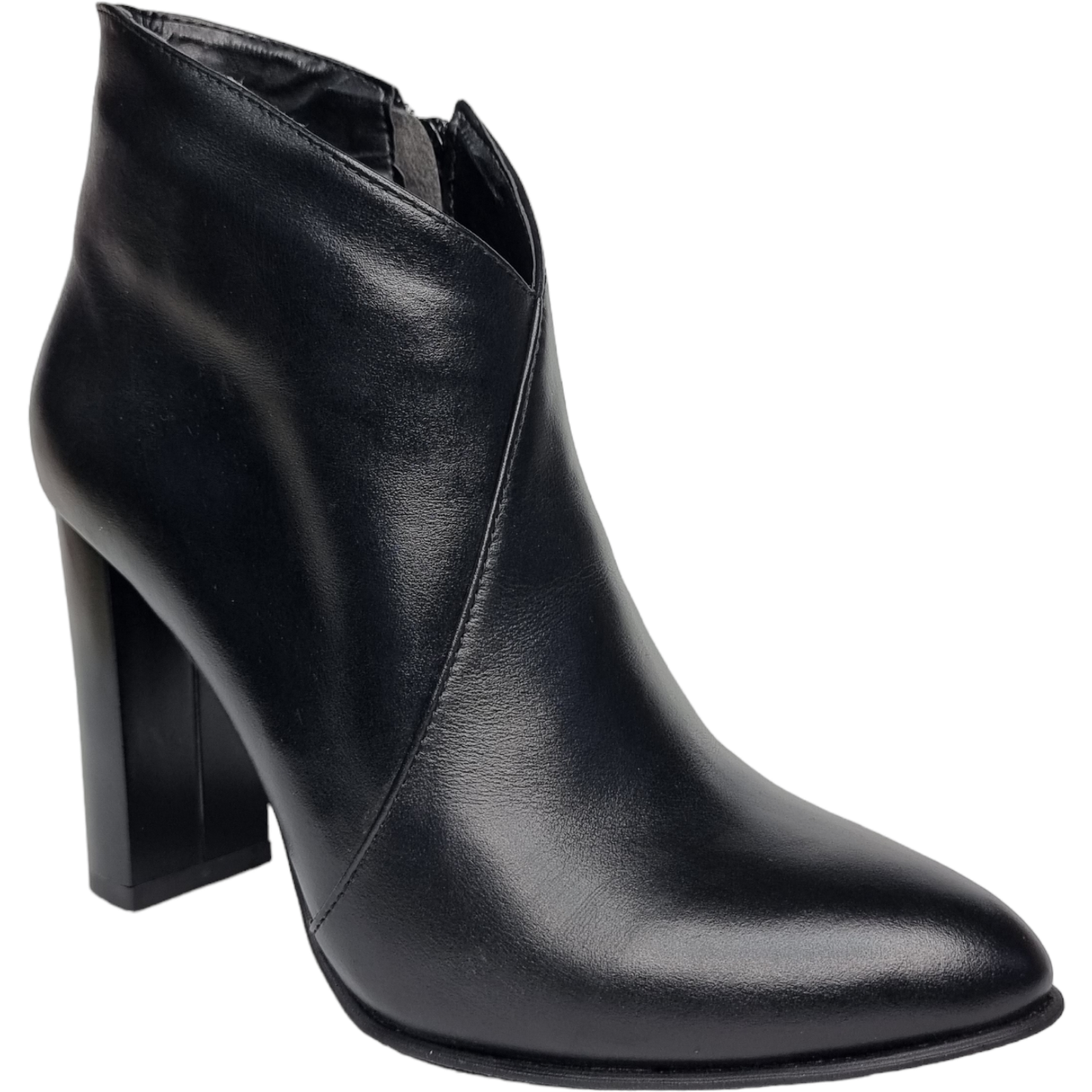 Ghete Damă Elegante Din Piele Naturală Neagră 40119