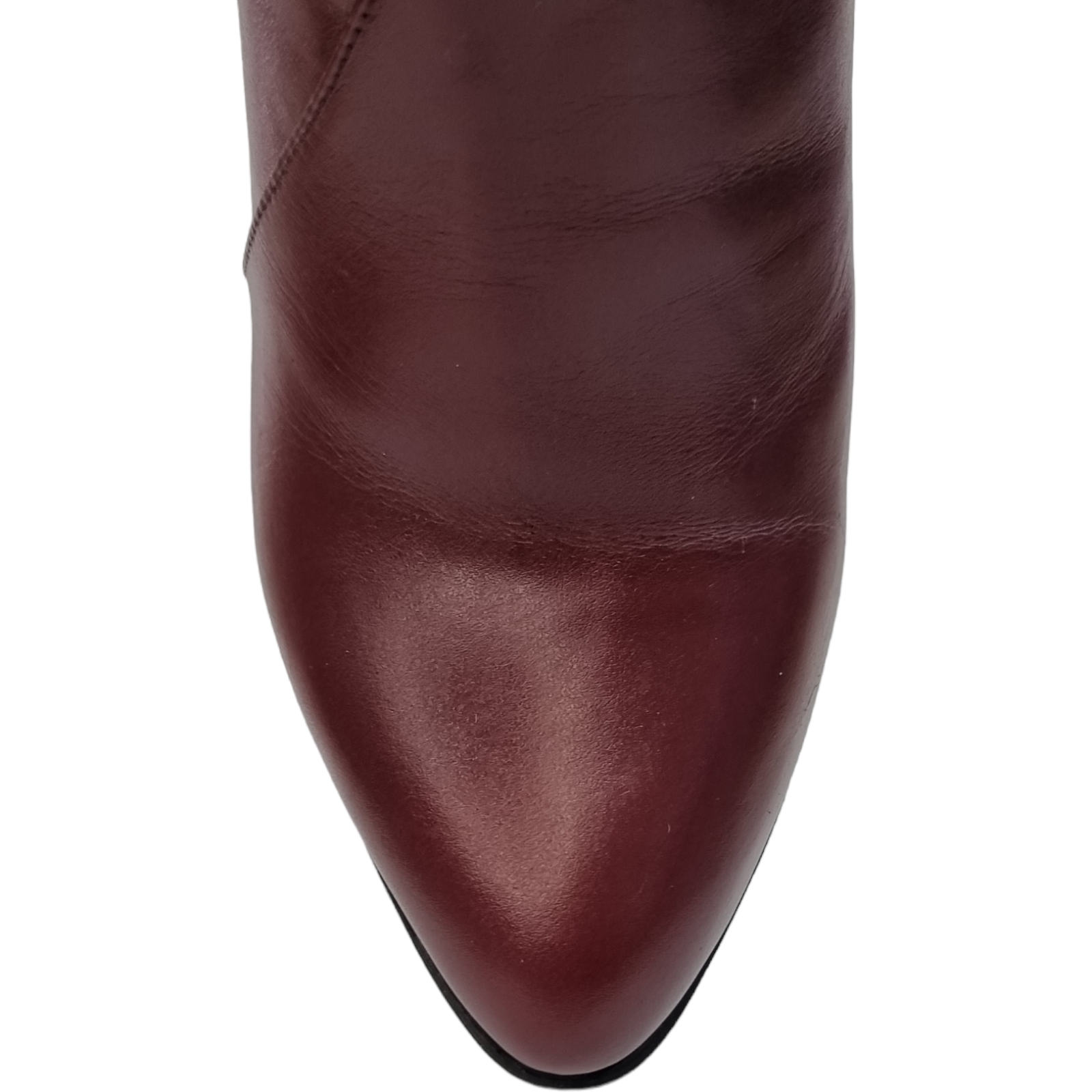 Ghete Damă Elegante Din Piele Naturală Bordo 40120