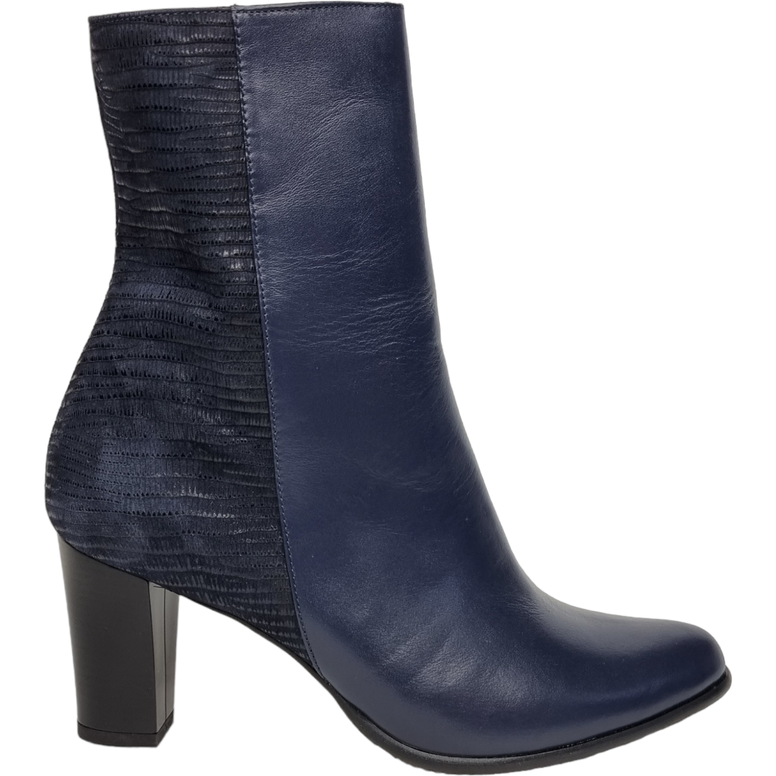Ghete Damă Elegante Din Piele Naturală Blue 9559