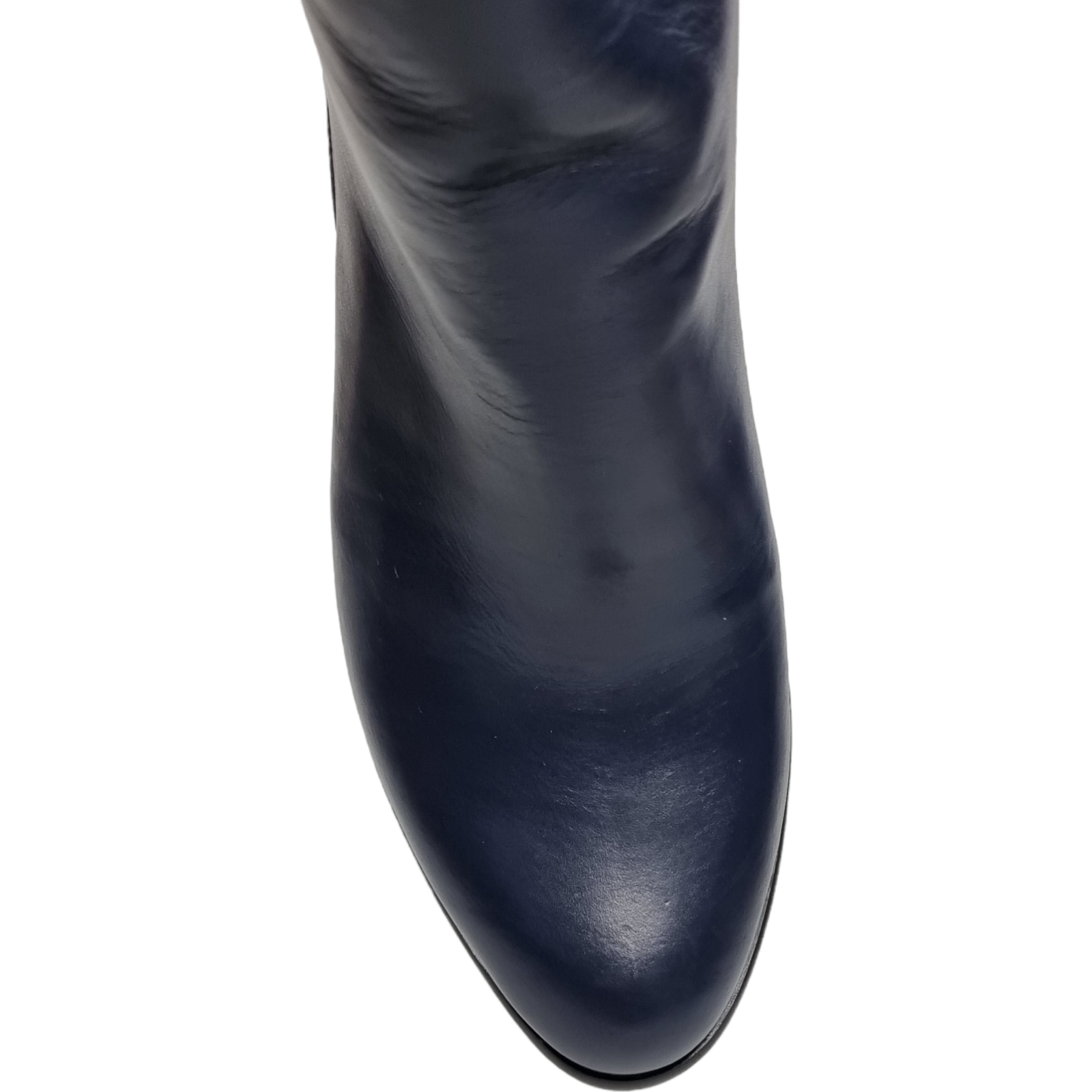 Ghete Damă Elegante Din Piele Naturală Blue 40124