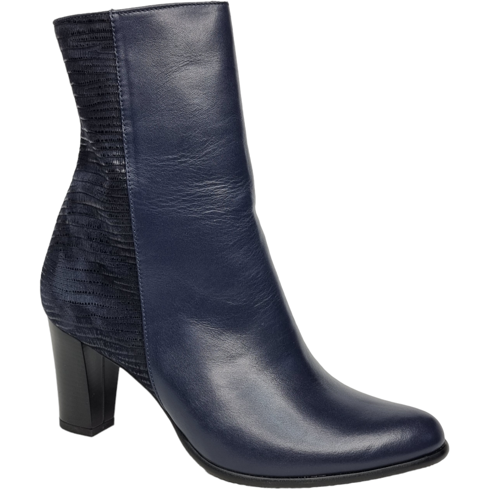 Ghete Damă Elegante Din Piele Naturală Blue 40124
