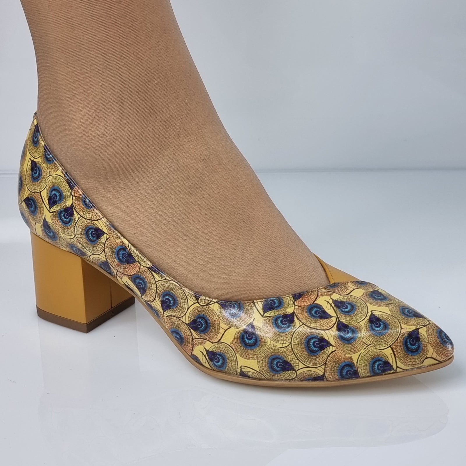 Pantofi Damă Eleganți Din Piele Naturală Mustar 20173