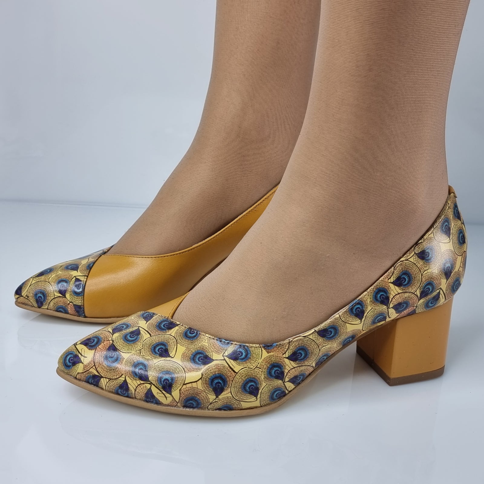 Pantofi Damă Eleganți Din Piele Naturală Mustar 20173