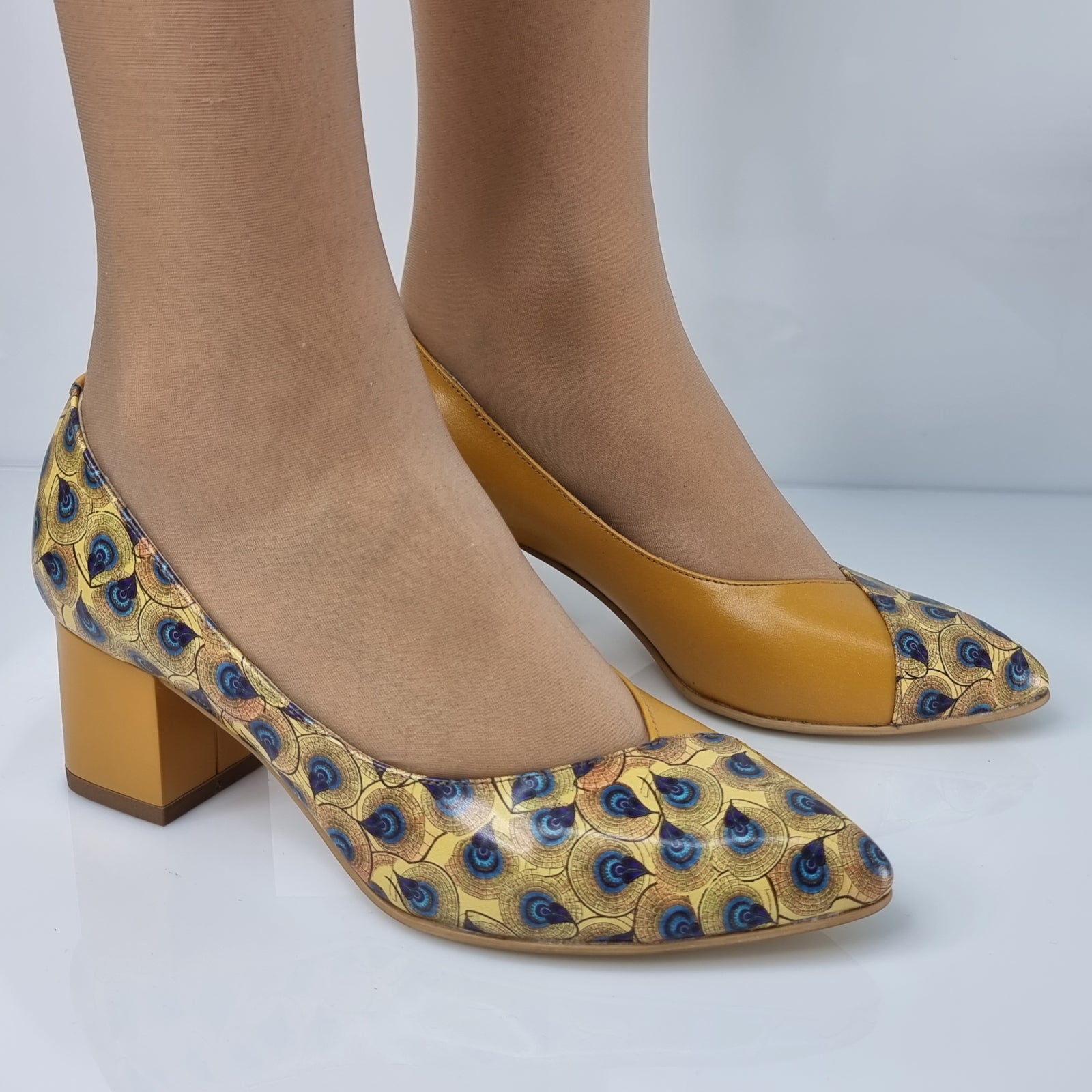 Pantofi Damă Eleganți Din Piele Naturală Mustar 20173