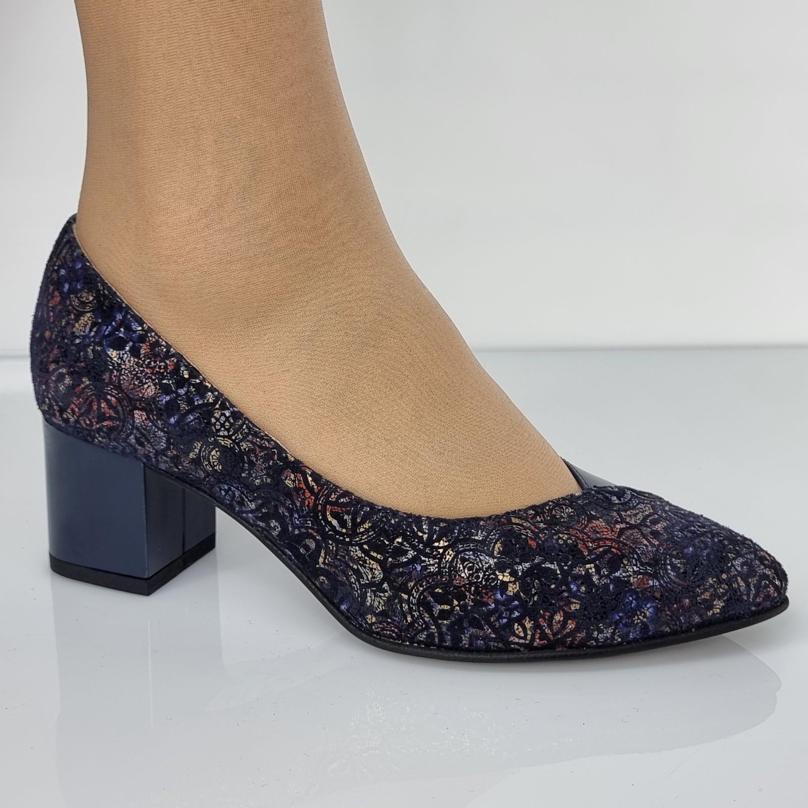 Pantofi Damă Eleganți Din Piele Naturală Blue 20183