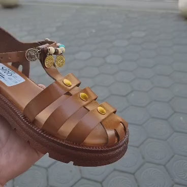Sandale Damă Casual Confort Din Piele Naturală Neagră 13771