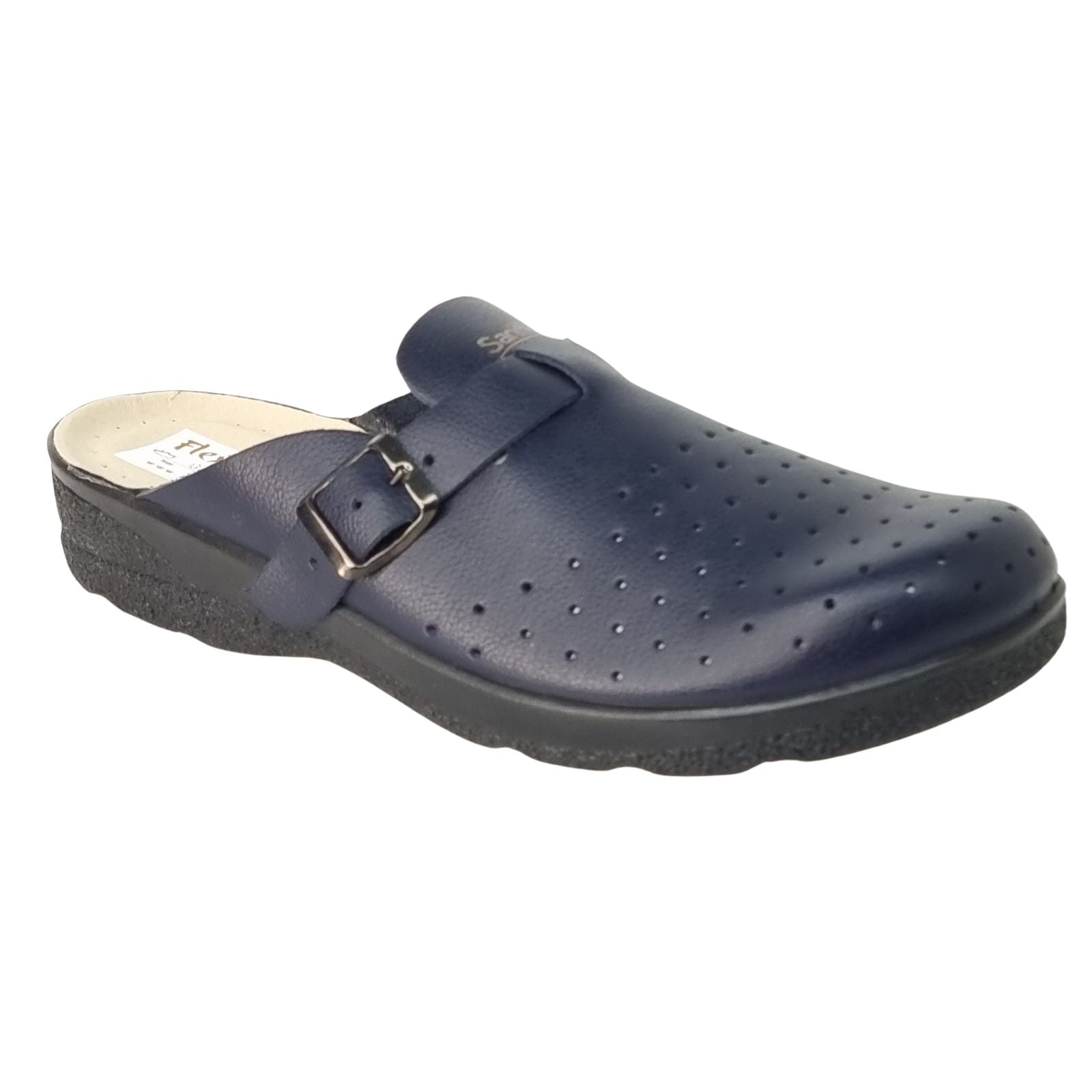 Sandale Sanitare Damă Din Piele Naturală Blue 8105