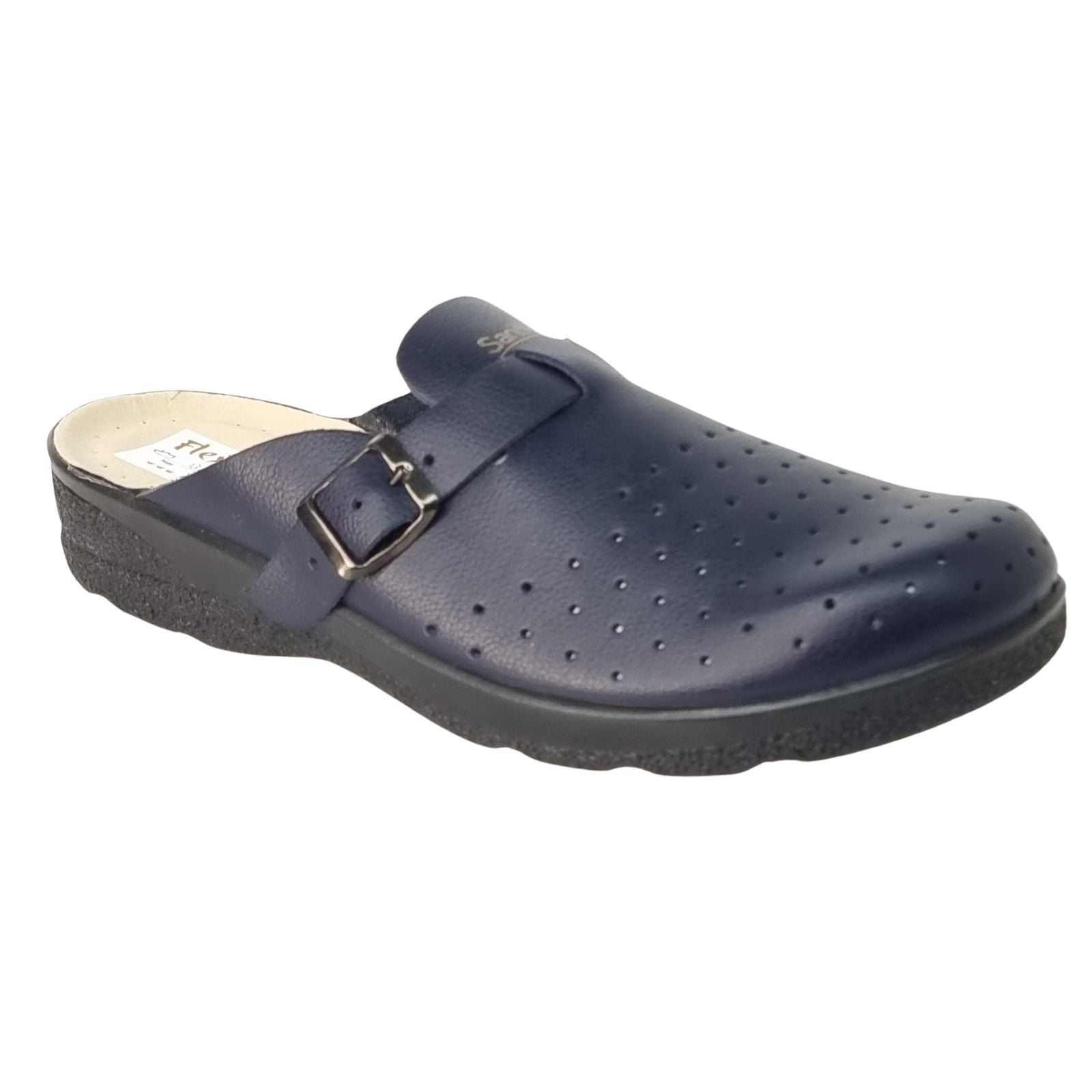 Sandale Sanitare Damă Din Piele Naturală Blue 8105