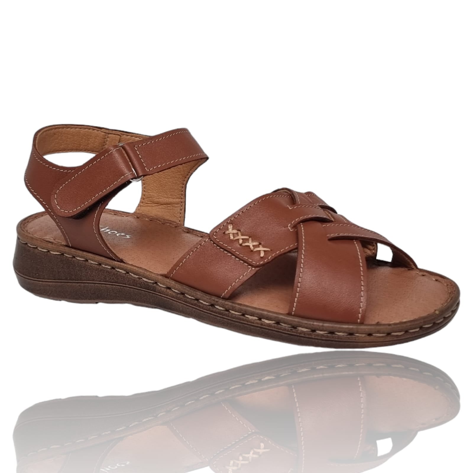 Sandale Damă Casual Confort Din Piele Naturală Maro 13729