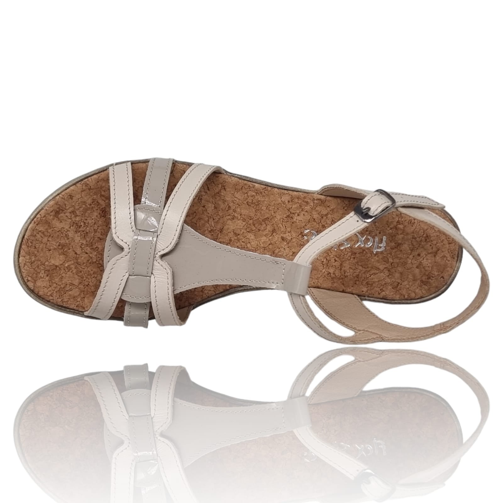 Sandale Damă Casual Confort Din Piele Naturală Crem 13728