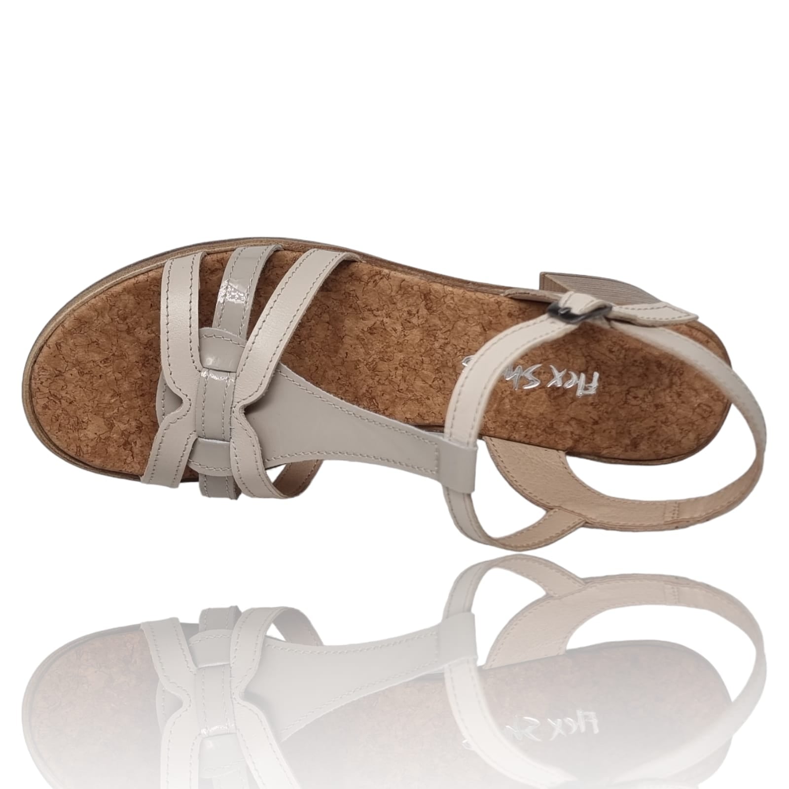 Sandale Damă Casual Confort Din Piele Naturală Crem 13725