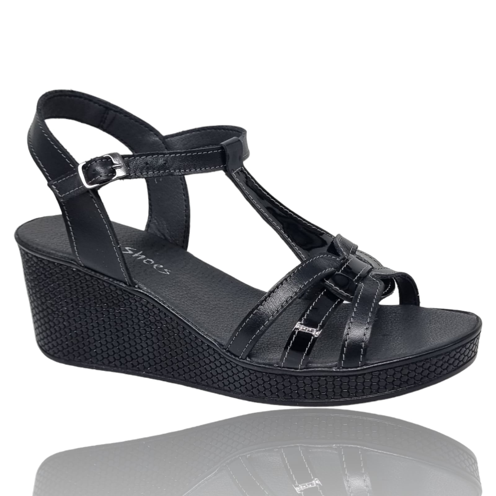 Sandale Damă Casual Confort Din Piele Naturală Neagra 13727